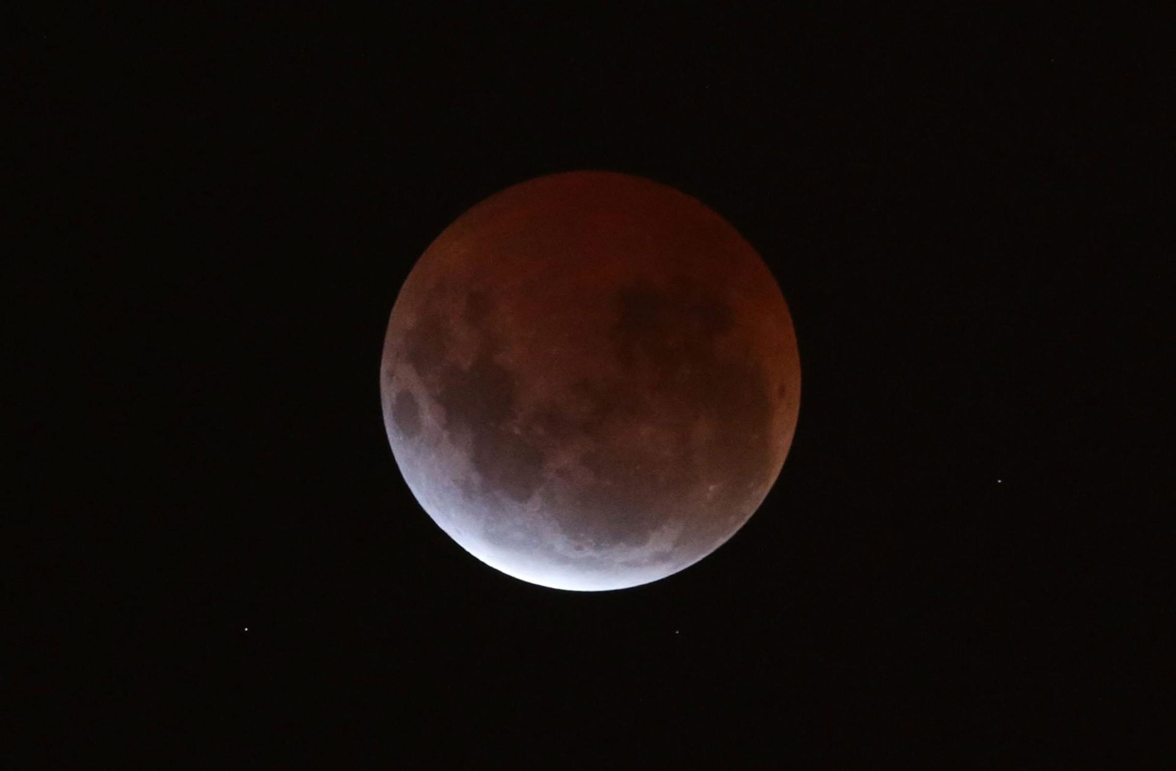 The lunar eclipse seen from Melbourne, Australia on April 4, 2015.