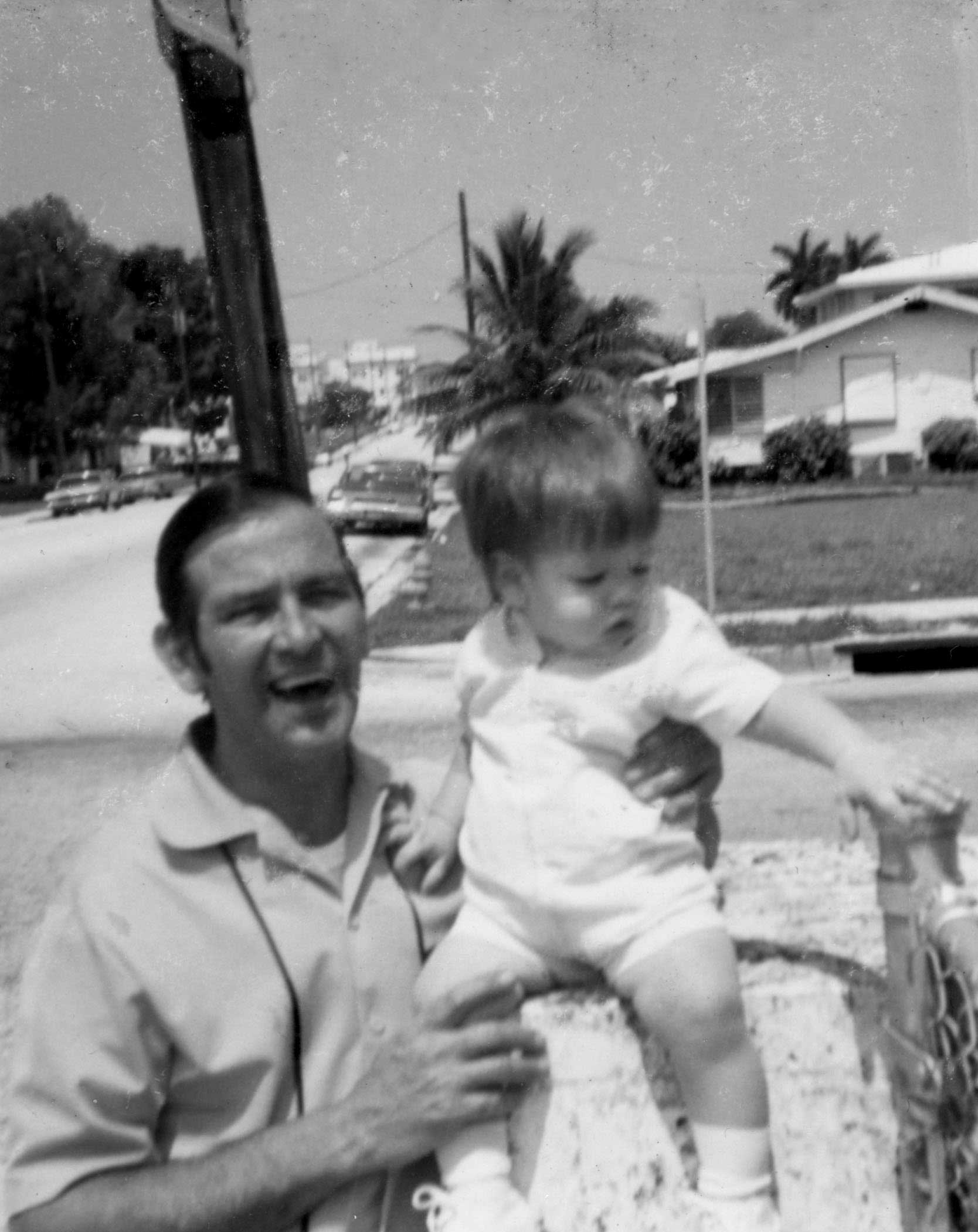 Marco Rubio and his father outside his parents first home in Miami, Fla., 1972.
