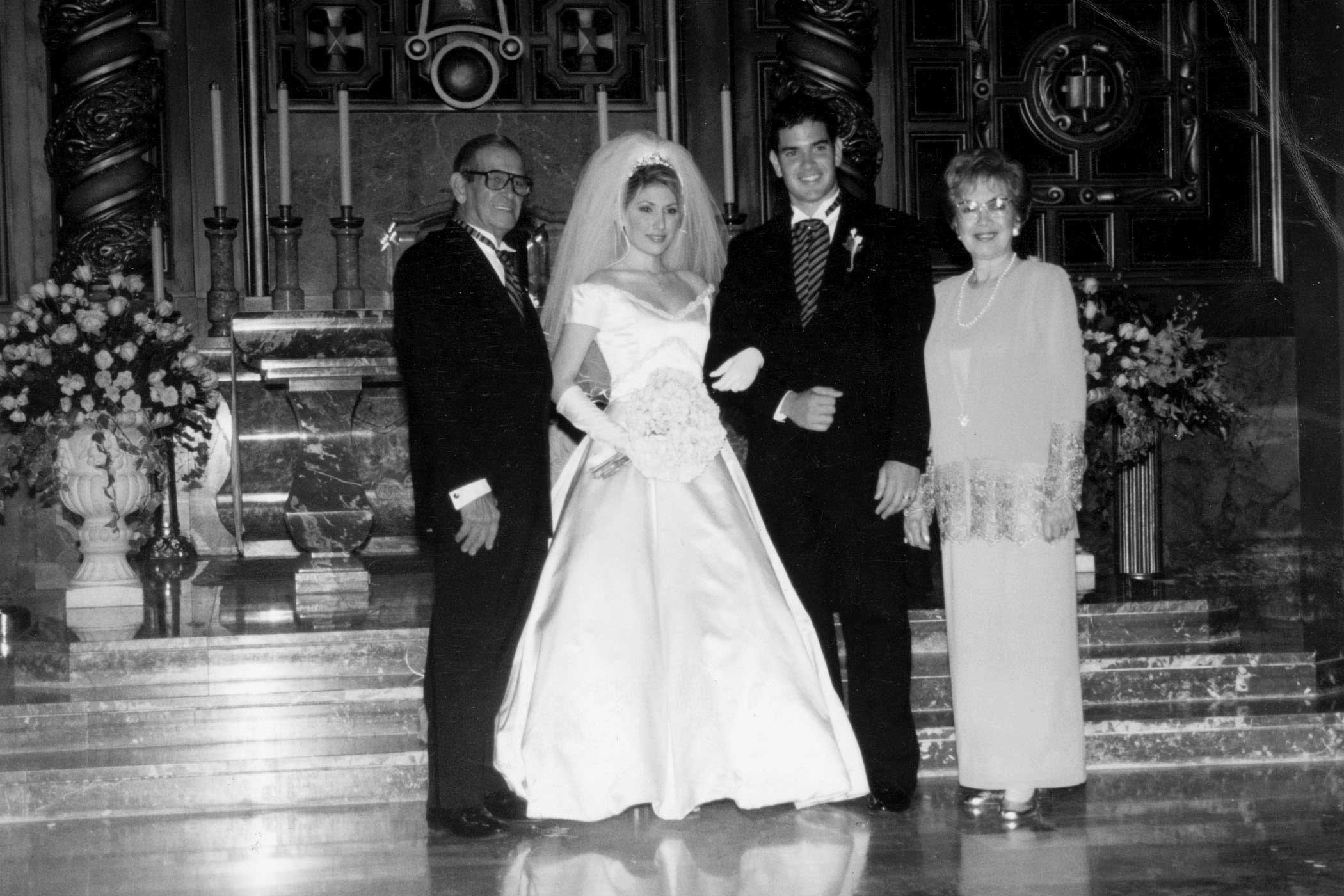 Marco Rubio with his wife, Jeanette and his parents on his wedding day on Oct. 17, 1998.