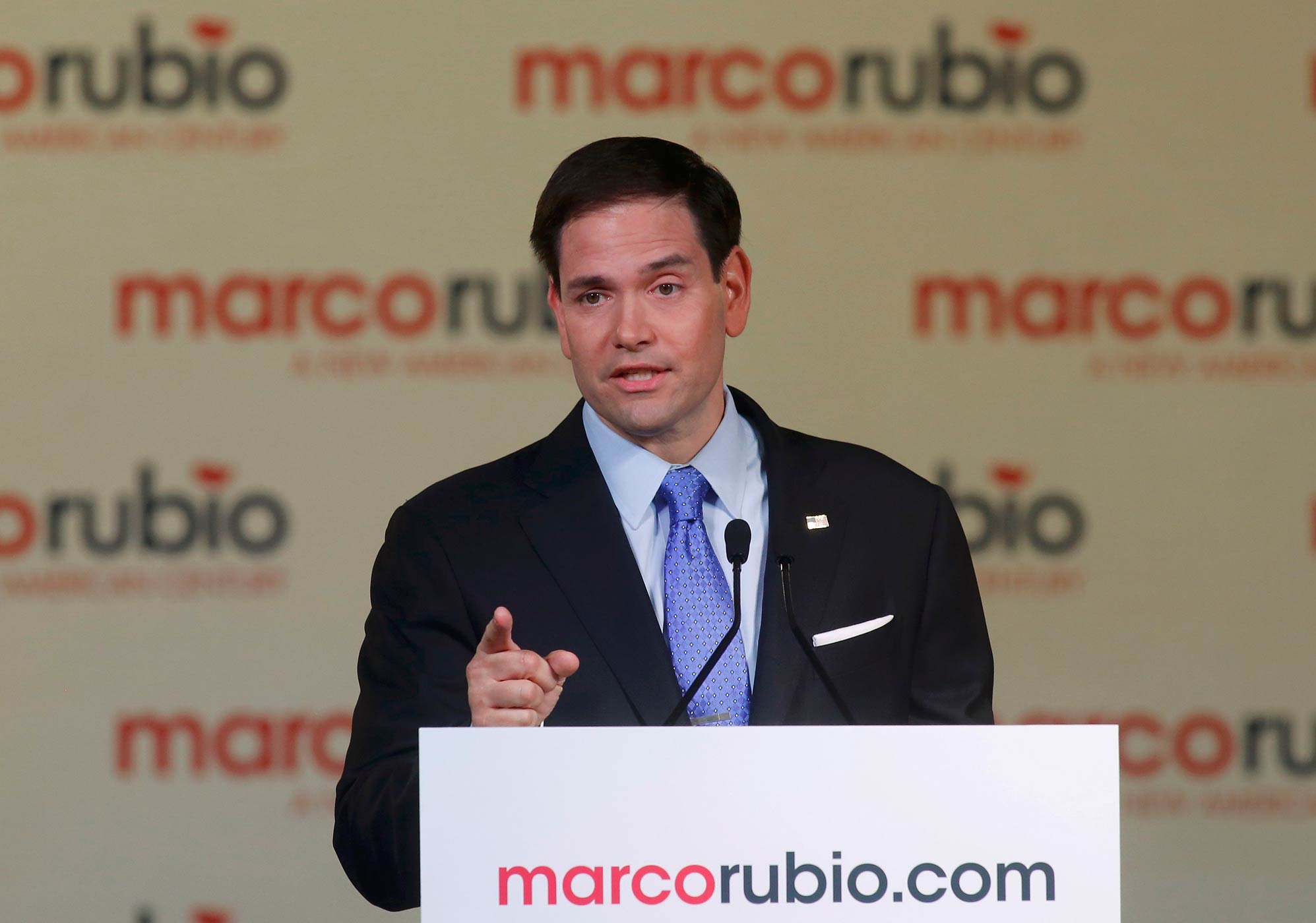U.S. Senator Marco Rubio  announces his bid for the Republican nomination in the 2016 U.S. presidential election race during a speech in Miami, Fla. on April 13, 2015. (Joe Skipper–Reuters)