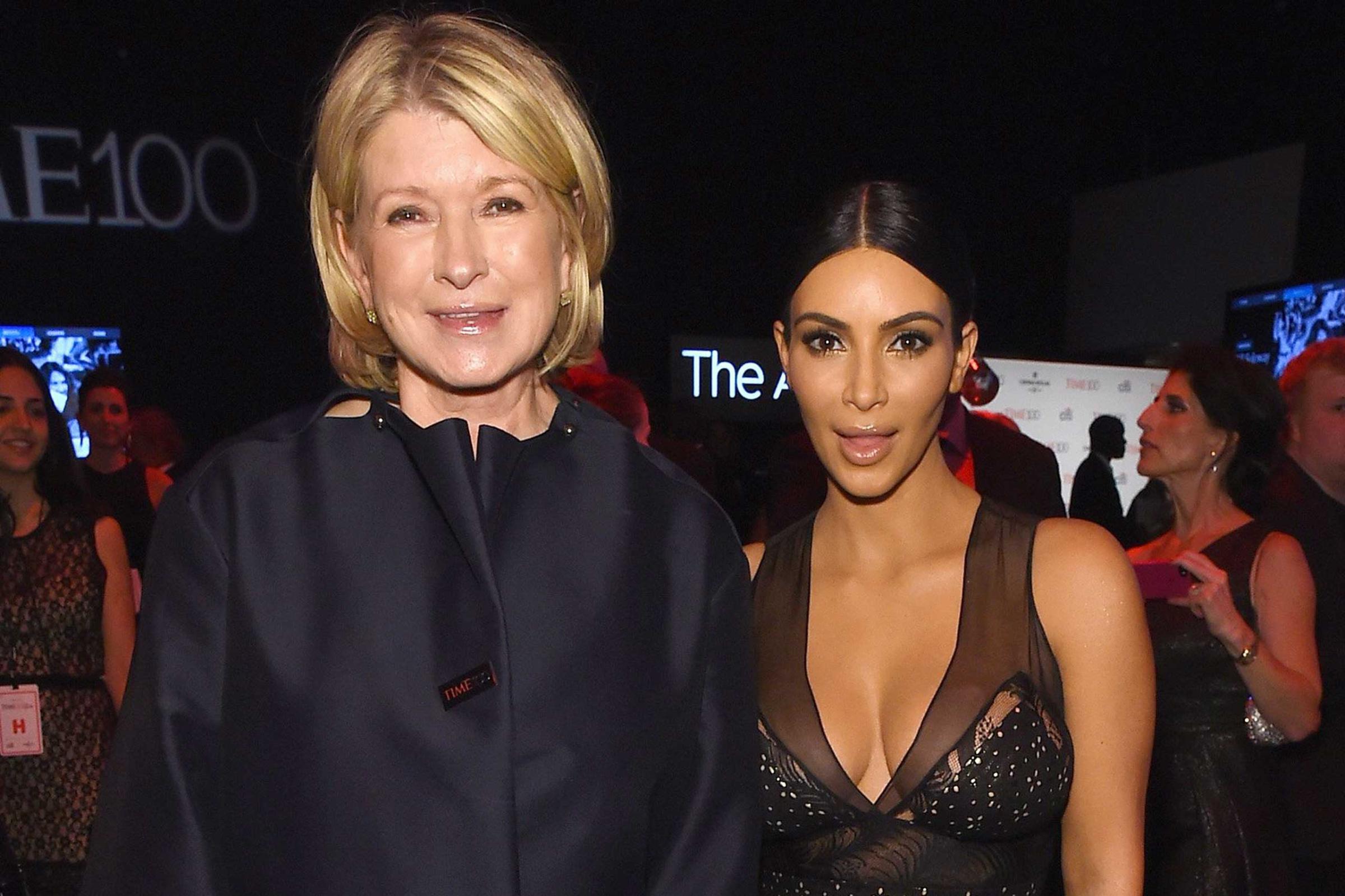 Martha Stewart and Kim Kardashian attend the TIME 100 Gala at Jazz at Lincoln Center in New York City on April 21, 2015.