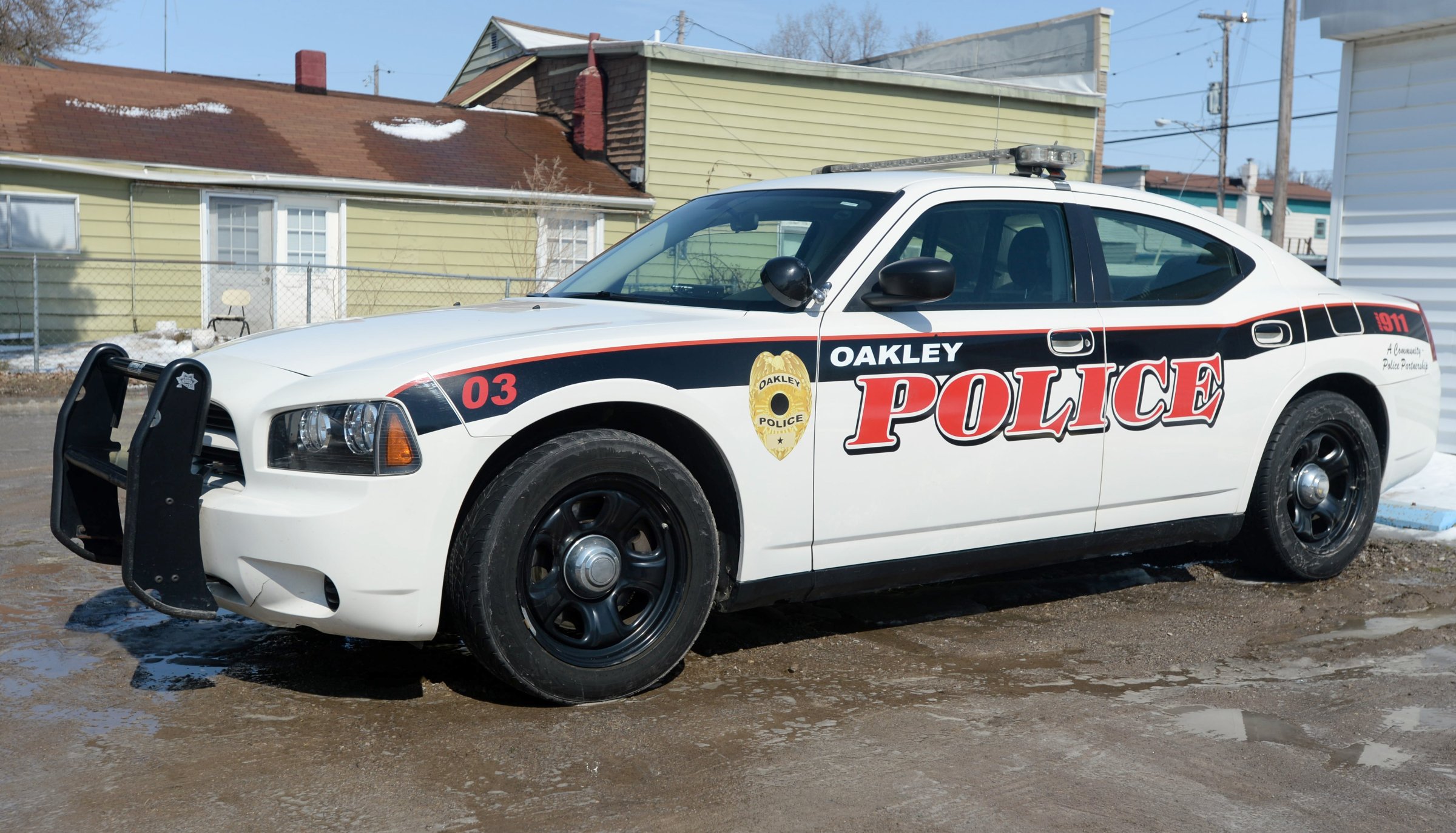 An Oakley police car on March 14, 2014 in Oakley, Mich.