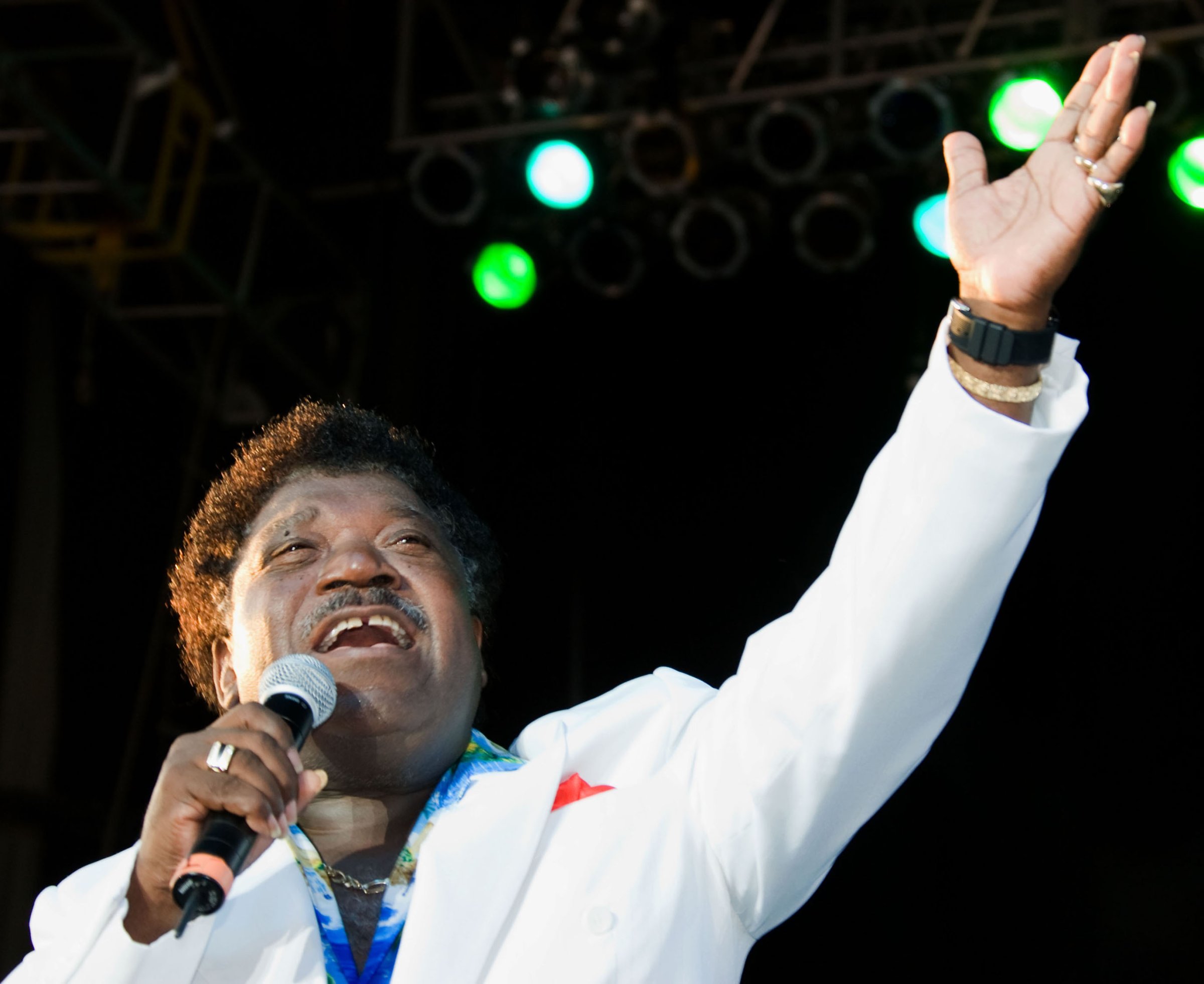 Percy Sledge performs at ''Rock 'N' Roll Reunion XXVIII'' on the Grandstand stage at the Iowa State Fair on Aug. 11, 2007.