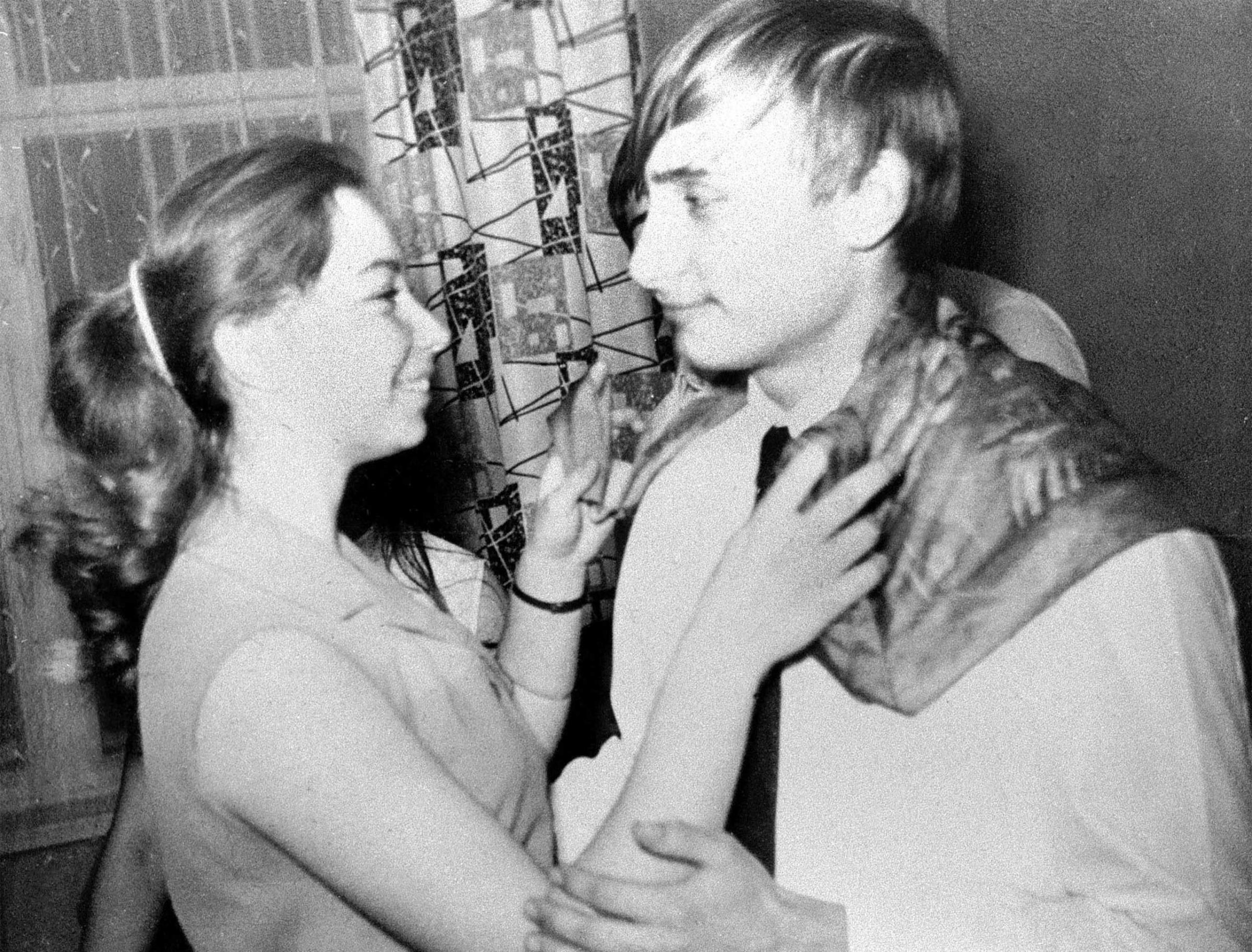 Vladimir Putin dances with his classmate Elena, during a party in St. Petersburg, in 1970.
