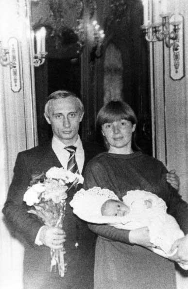 Vladimir Putin with his then-wife Lyudmila and daughter Masha, in 1985.