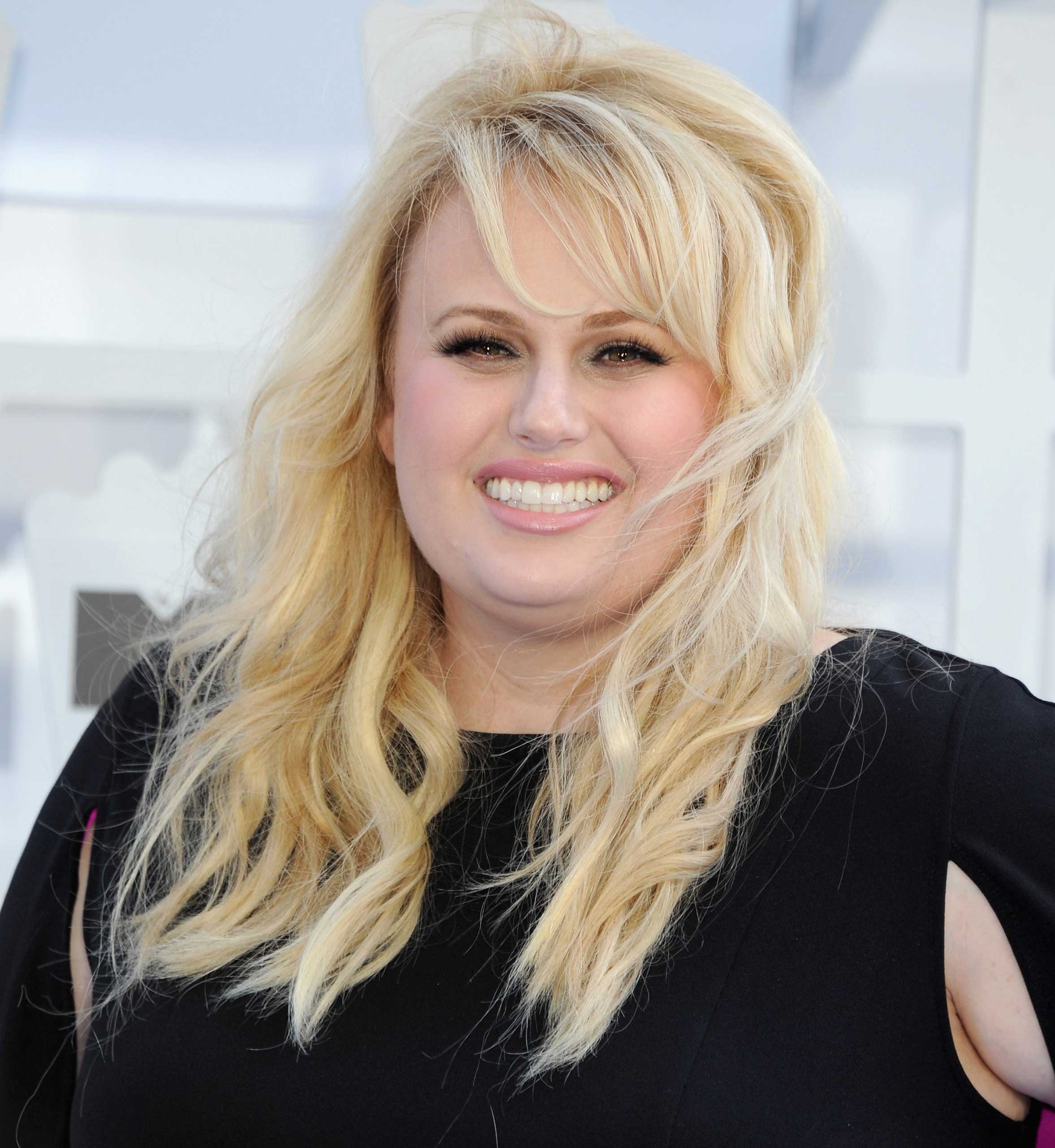 Actress Rebel Wilson arrives at the 2015 MTV Movie Awards at Nokia Theatre L.A.