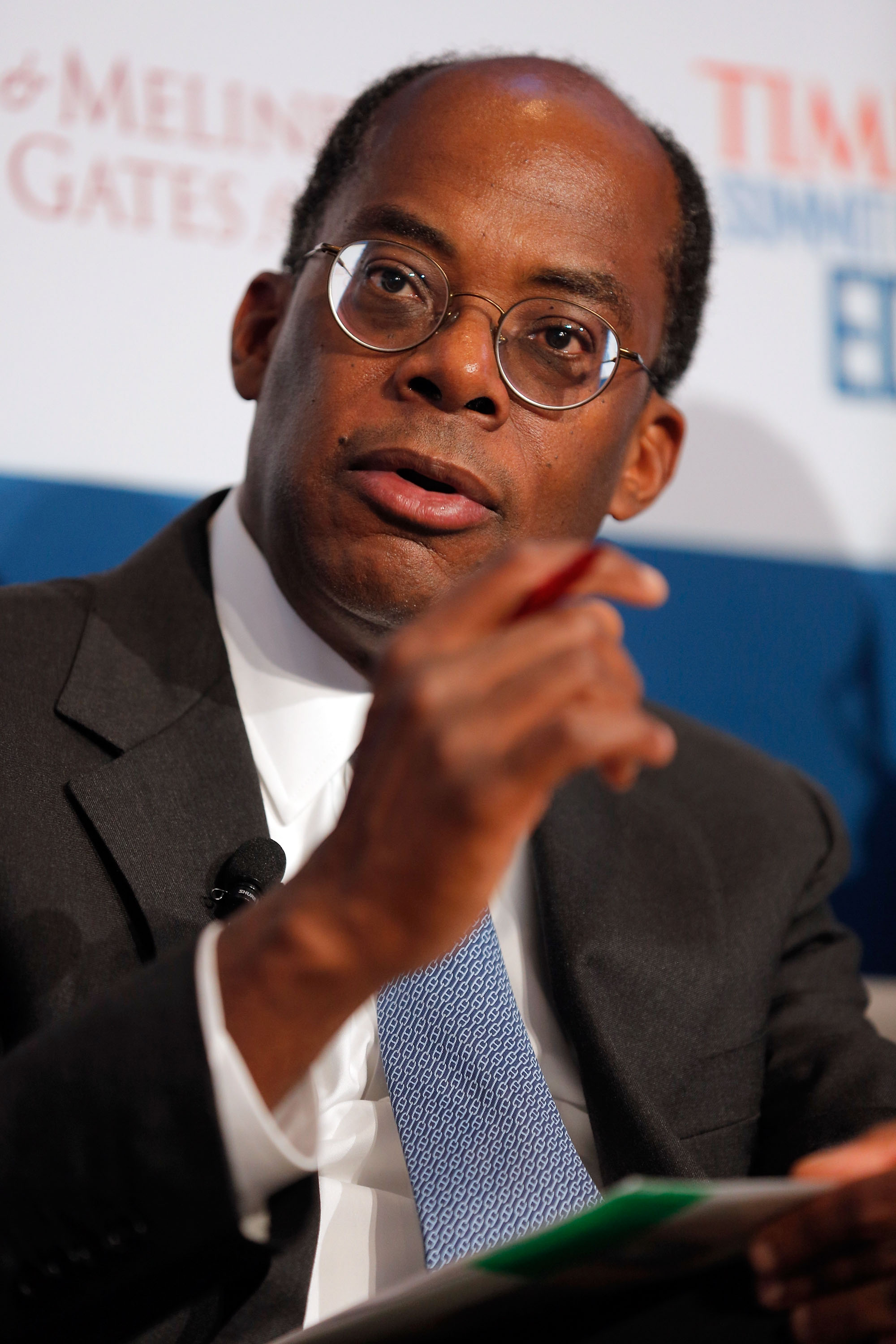 President and CEO of TIAA-CREF Roger W. Ferguson, Jr speaks during the TIME Summit On Higher Education on Oct. 18, 2012 in New York City. (Jemal Countess—Getty Images)