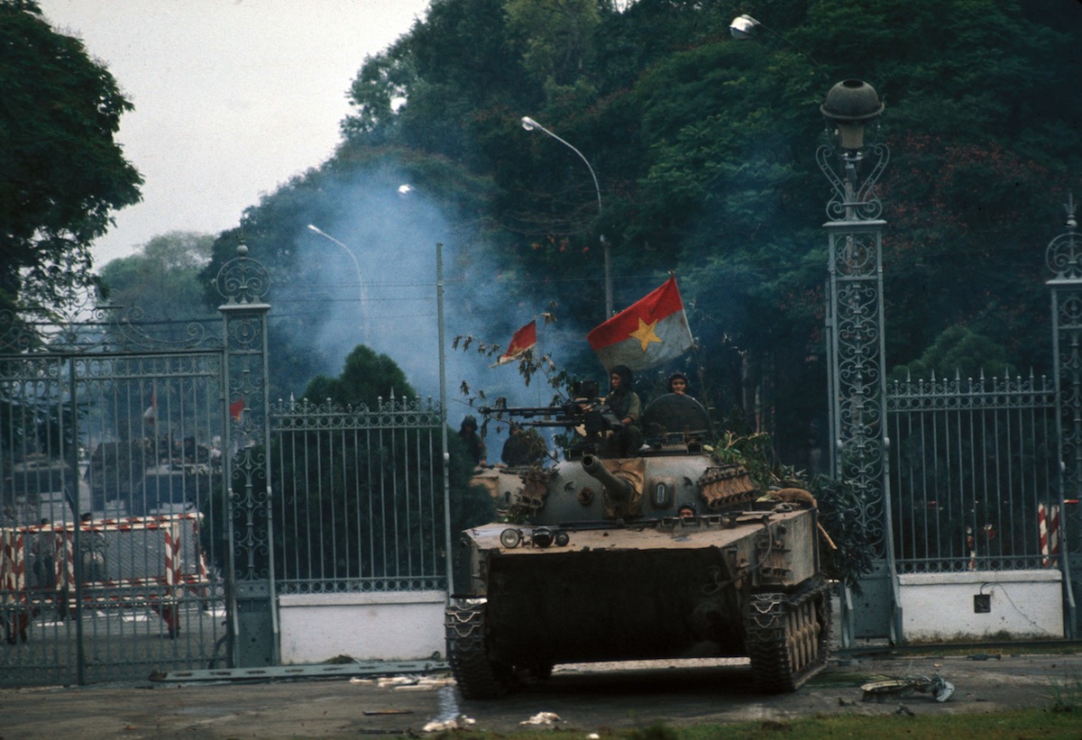War of Vietnam. Saigon's fall. Taken of the presid