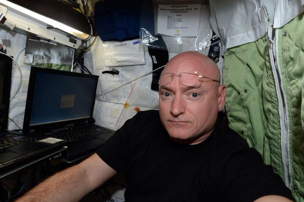 .@FLOTUS Thank you. Made it! Moving into crew quarters on @space_station to begin my #yearinspace.