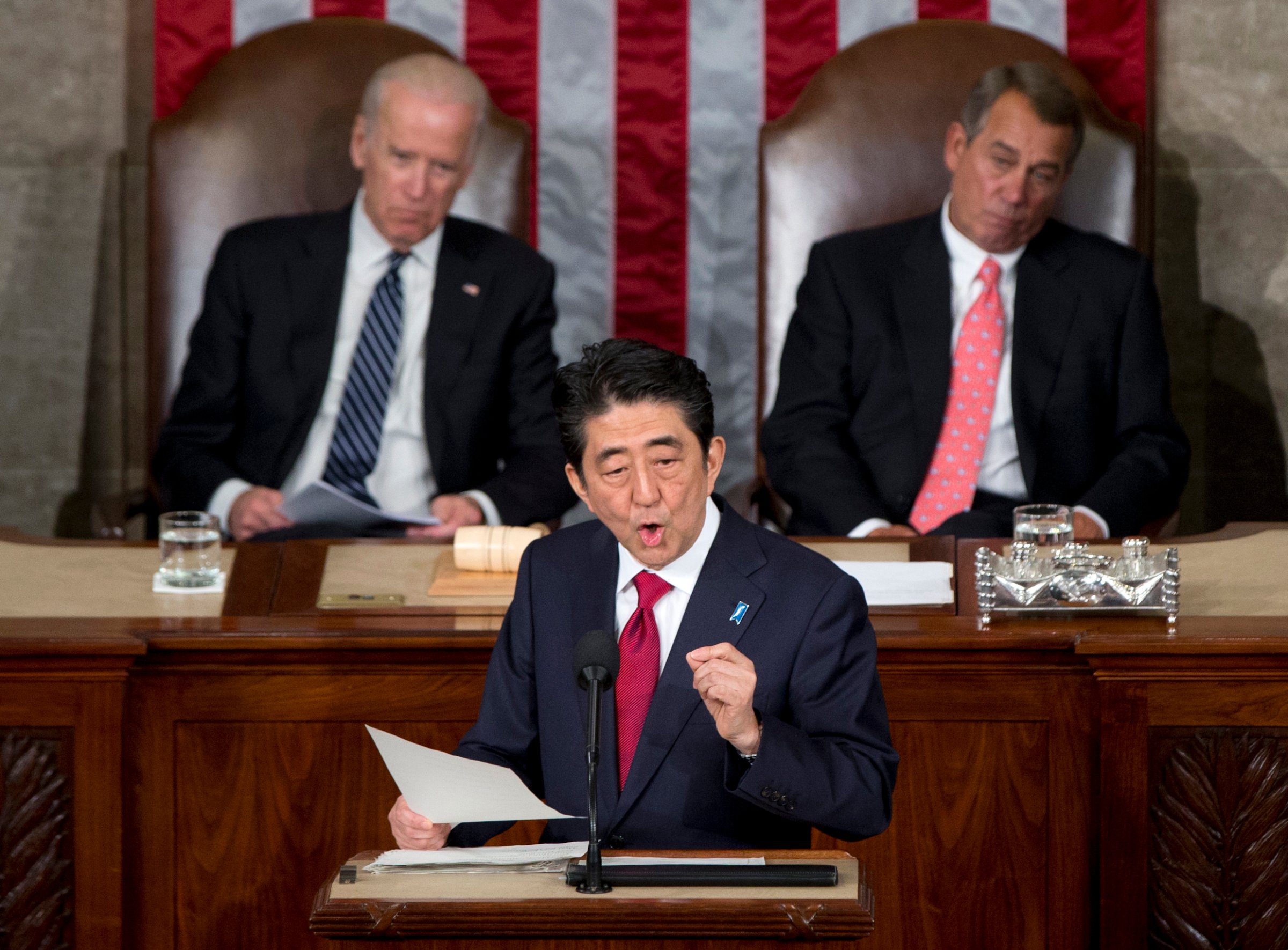Shinzo Abe, Joe Biden, John Boehner