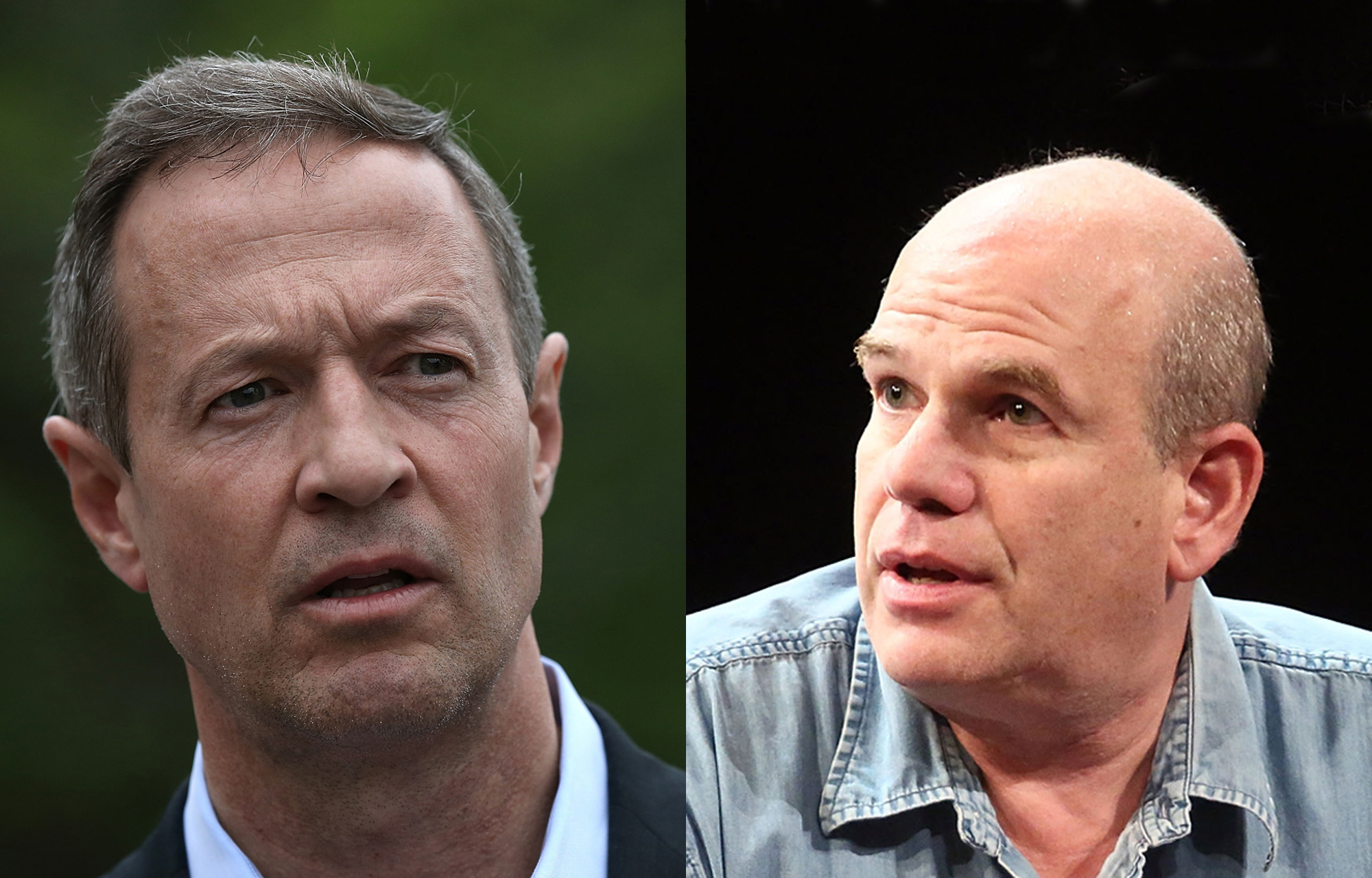 (L-R) Former Maryland Gov. Martin O'Malley (D-MD) and David Simon, creator of the HBO show, <i>The Wire</i> (Win McNamee—Getty Images, Astrid Stawiarz/Getty Images)