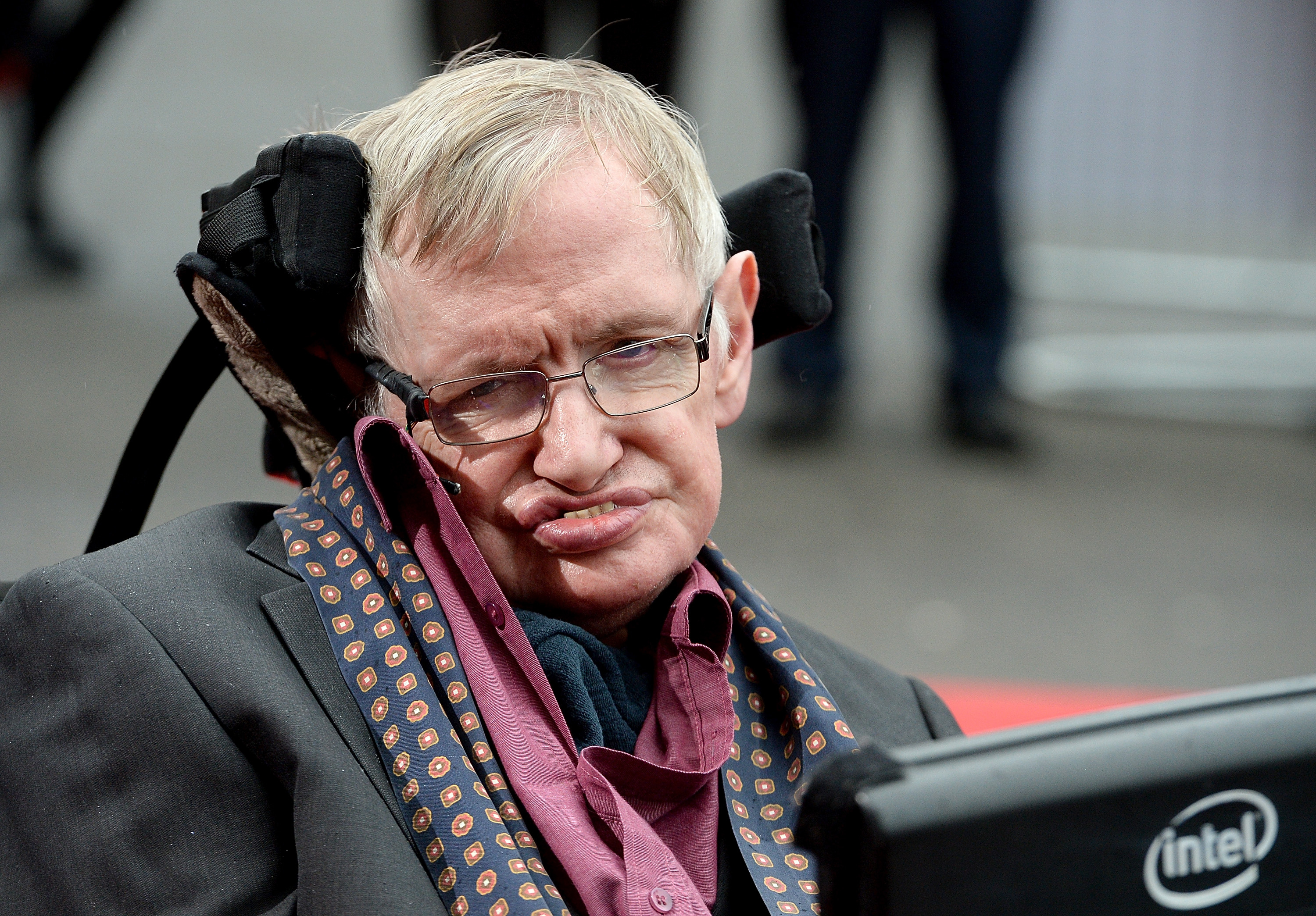 Stephen Hawking  attends "Interstellar Live" at Royal Albert Hall on March 30, 2015 in London, England.