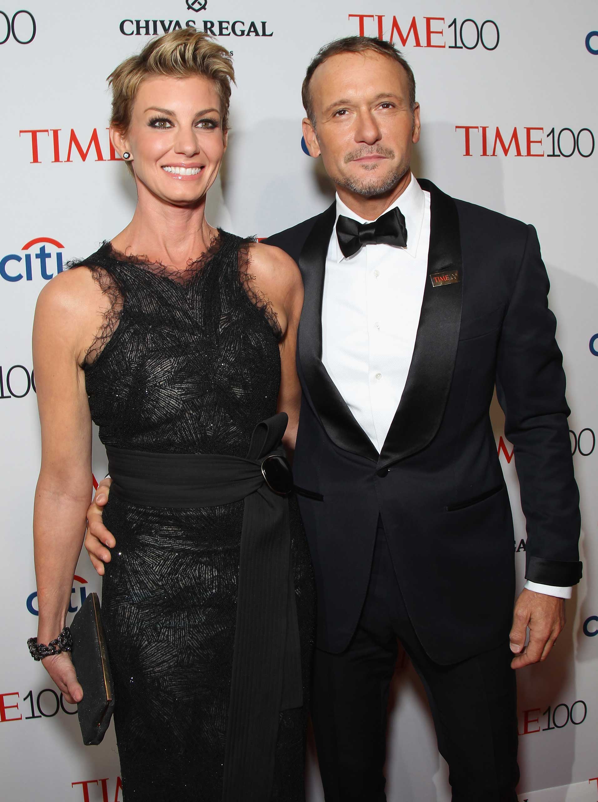 Faith Hill and Tim McGraw attend the TIME 100 Gala at Lincoln Center in New York City on Apr. 21, 2015.