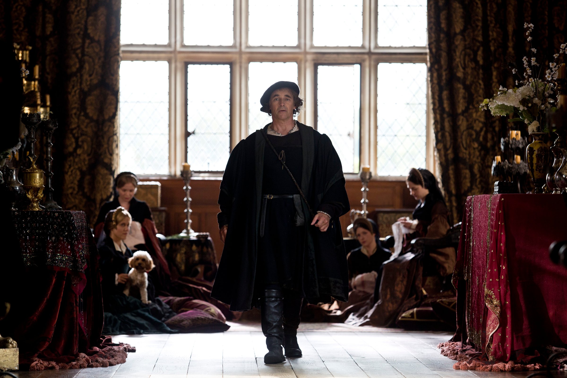 Wolf HallSundays, April 5 - May 10, 2015 on MASTERPIECE on PBSPart OneSunday, April 5, 2015 at 10pm ETHaving failed to secure the annulment of the King’s marriage to Katherine of Aragon,Cardinal Wolsey is stripped of his powers. His hopes of returning to the King’s favor lie inthe ever-loyal Thomas Cromwell.Shown: Mark Rylance as Thomas Cromwell(C) Giles Keyte/Playground &amp; Company Pictures for MASTERPIECE/BBCThis image may be used only in the direct promotion of MASTERPIECE. No other rights are granted. All rights are reserved. Editorial use only.