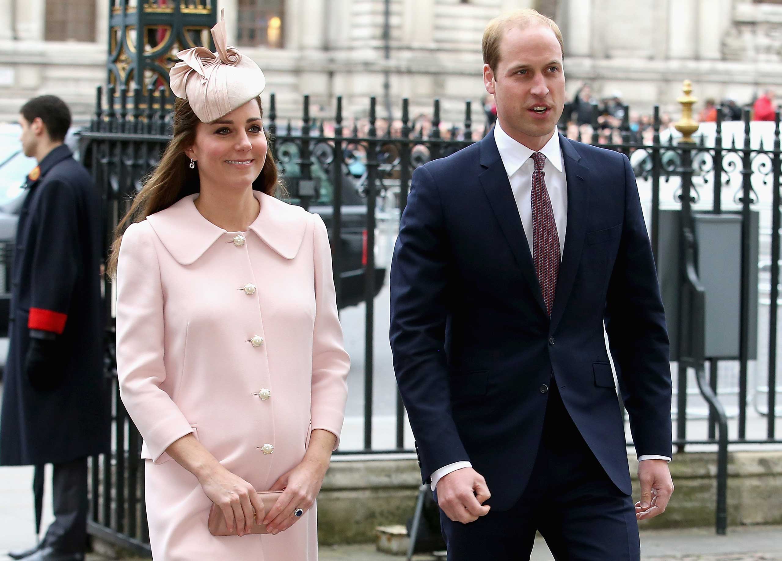 Catherine, Duchess of Cambridge and Prince William, Duke of Cambridge attend the Observance for Commonwealth Day Service At Westminster Abbey in London on March 9, 2015.