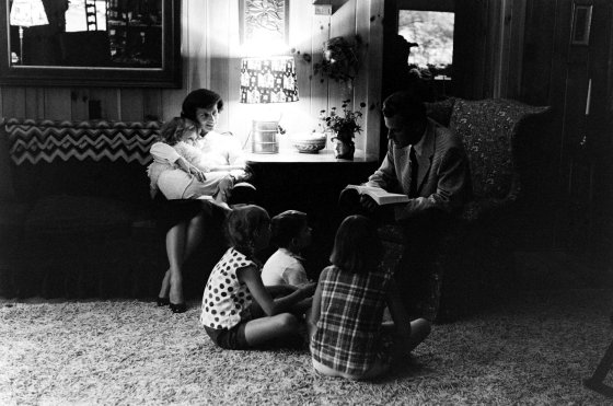 The Rev. Billy Graham and family, 1955.