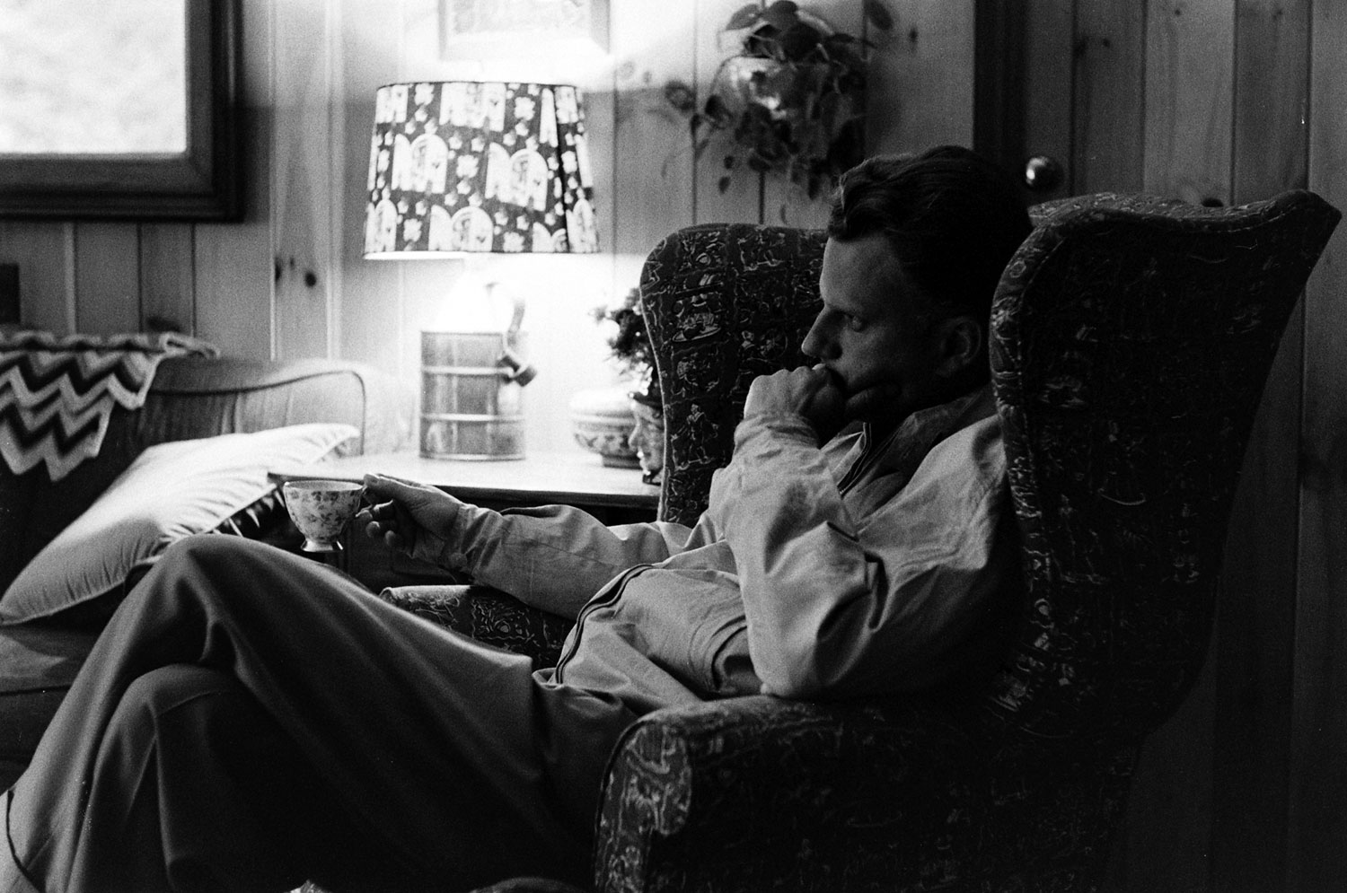 The Rev. Billy Graham relaxes at home, 1955.