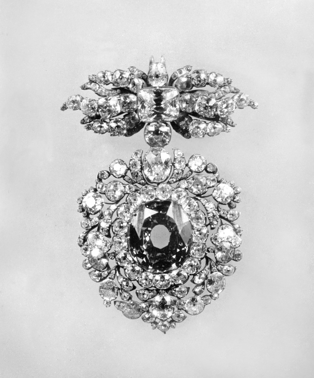 The famous Wittelsbach Blue Diamond, brought into the Wittelsbach family by Maria Amelia of Austria on her marriage to Charles Albert Duke of Bavaria in 1722—Part of the collection of the Bavarian Royal Jewels, 1931.
