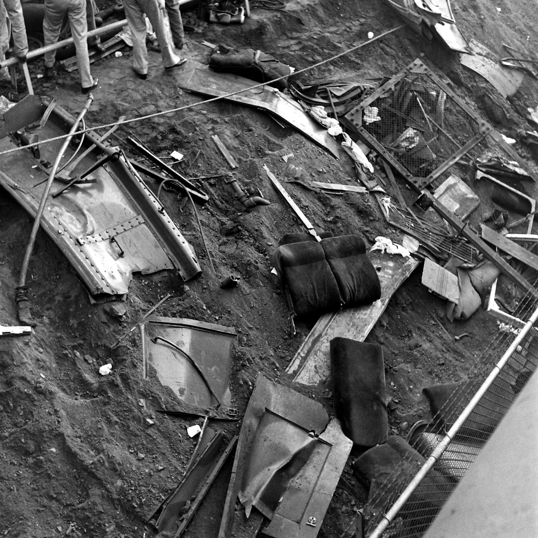 Scene from the 1943 Congressional Limited train wreck in Philadelphia.