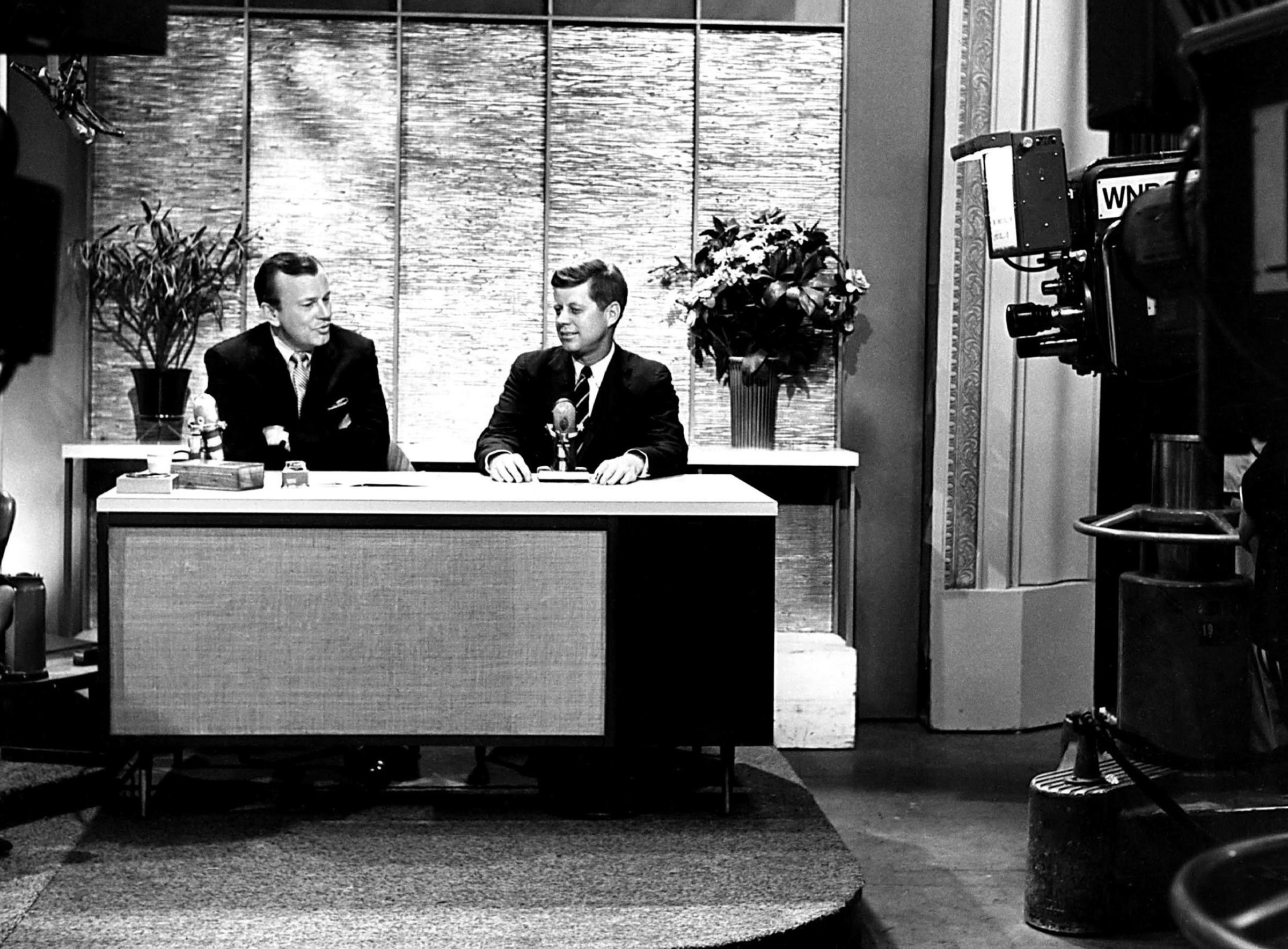 The Tonight Show with Jack Parr: (l-r) Jack Paar, John F. Kennedy.