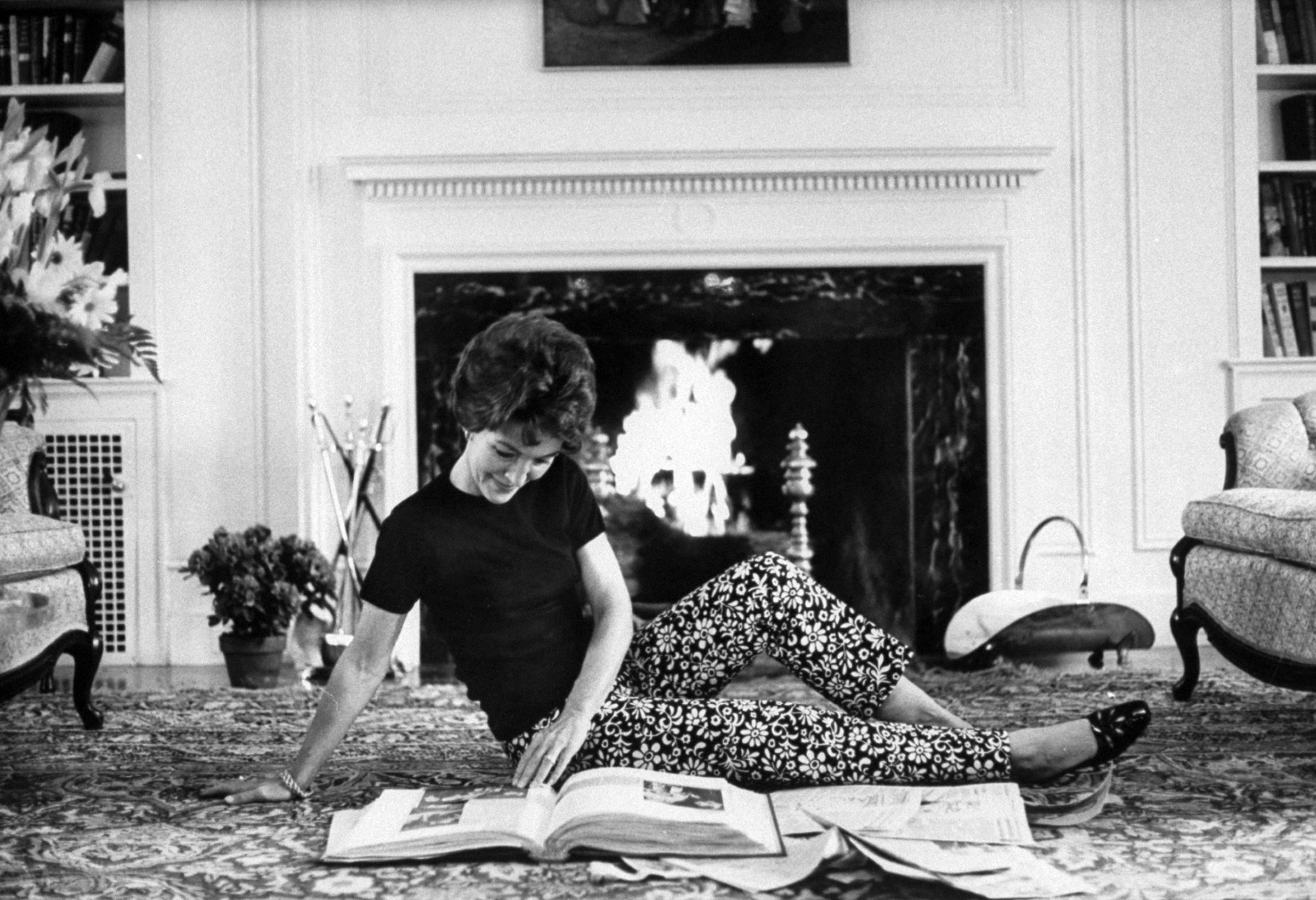 Nancy Reagan relaxing at home, 1967.