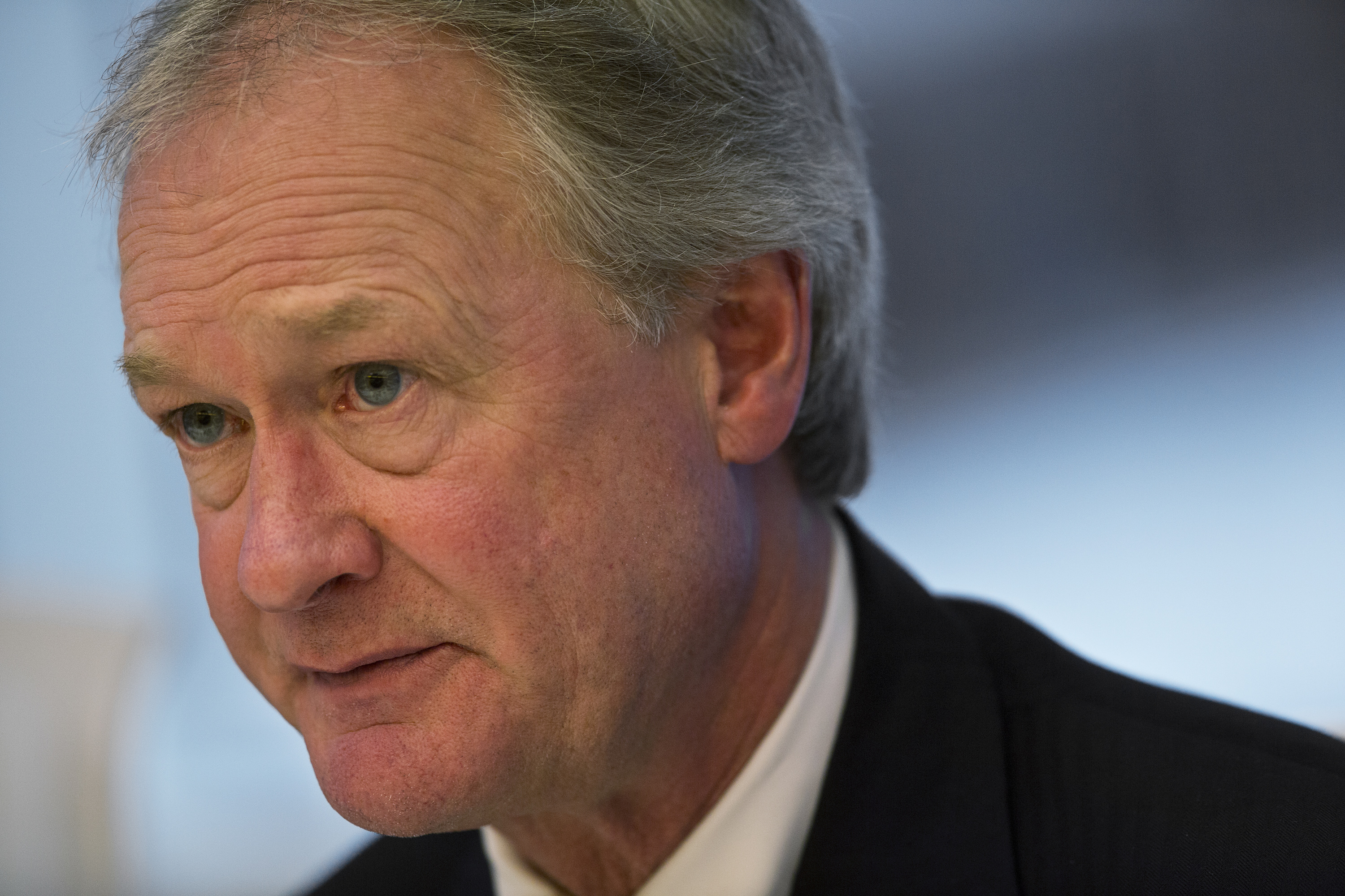 Lincoln Chafee, governor of Rhode Island, speaks during an interview in New York, U.S., on Monday, April 29, 2013. (Bloomberg—Bloomberg via Getty Images)