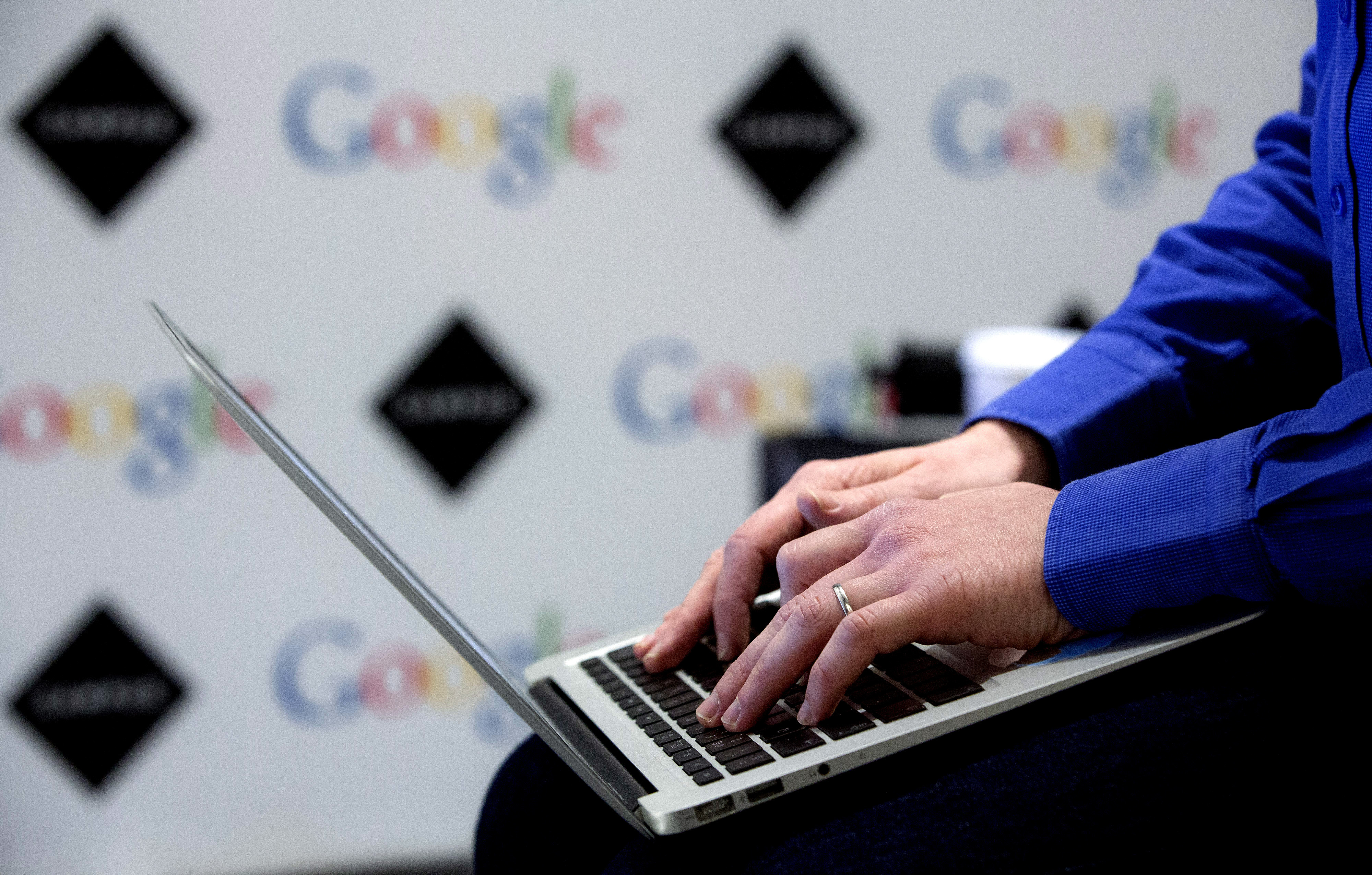 A visitor uses a laptop computer at Google Inc.'s London Campus, in London, U.K., on Monday, Dec. 2, 2013. (Bloomberg&mdash;Bloomberg via Getty Images)