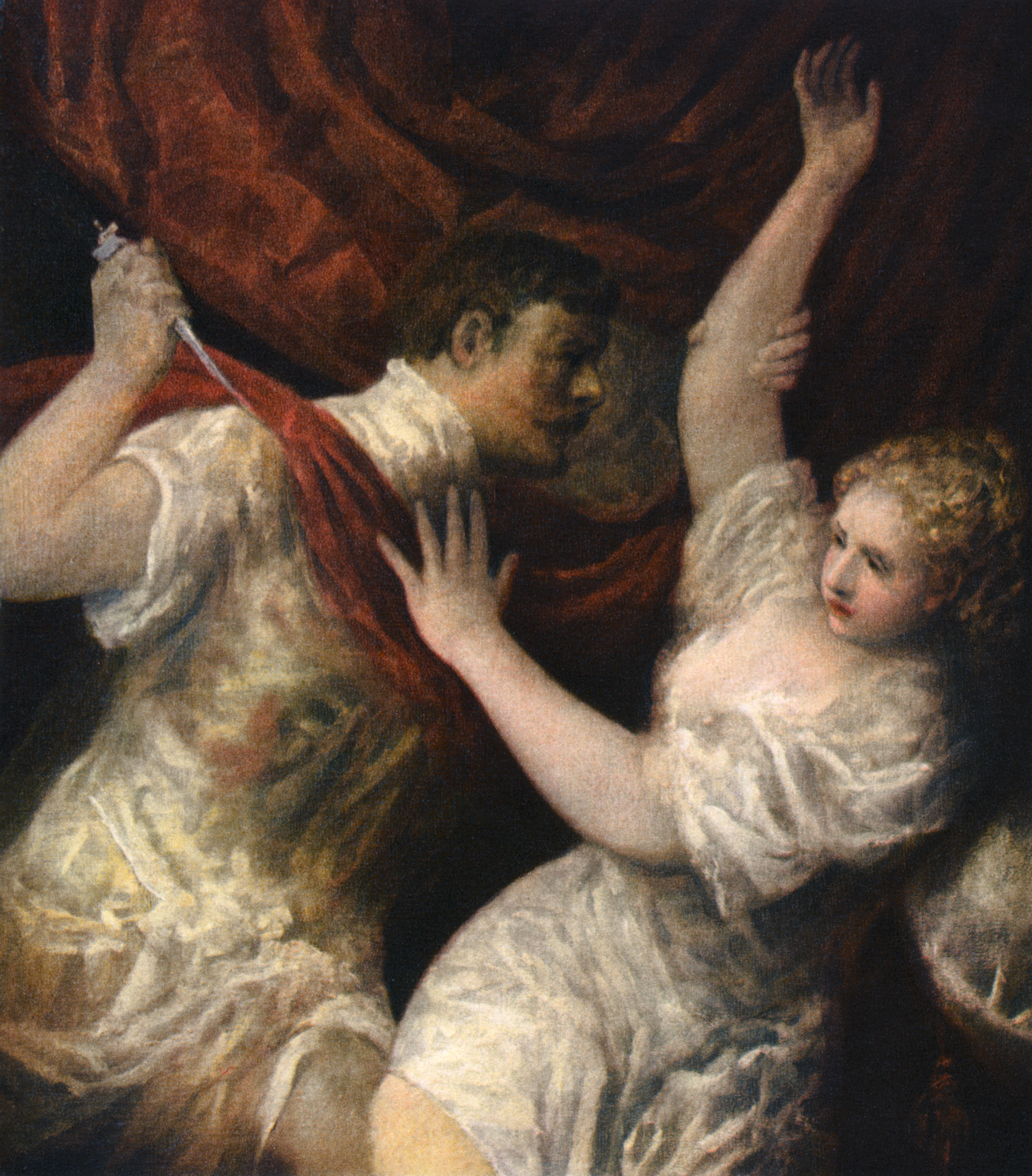 'Lucretia and Tarquinius', c1560s, (1937). A print from Titian Paintings and Drawings, introduction by Hans Tietze, Phaidon Press, Vienna, 1937. Found in the collection of the Akademie der Bildenden Künste, Vienna, Austria. (Print Collector/Getty Images)
