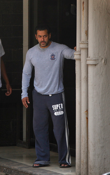 Salman Khan at his residence in Mumbai on May 7, 2015, a day after verdict in the hit-and-run case (Satish Bate—Hindustan Times/Getty Images)