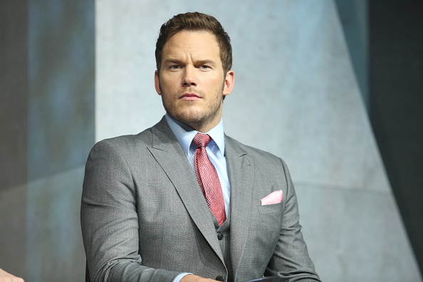 Chris Pratt attends the <i>Jurassic World</i> press conference at Yintai Centre in Beijing on May 26, 2015 (ChinaFotoPress via Getty Images)