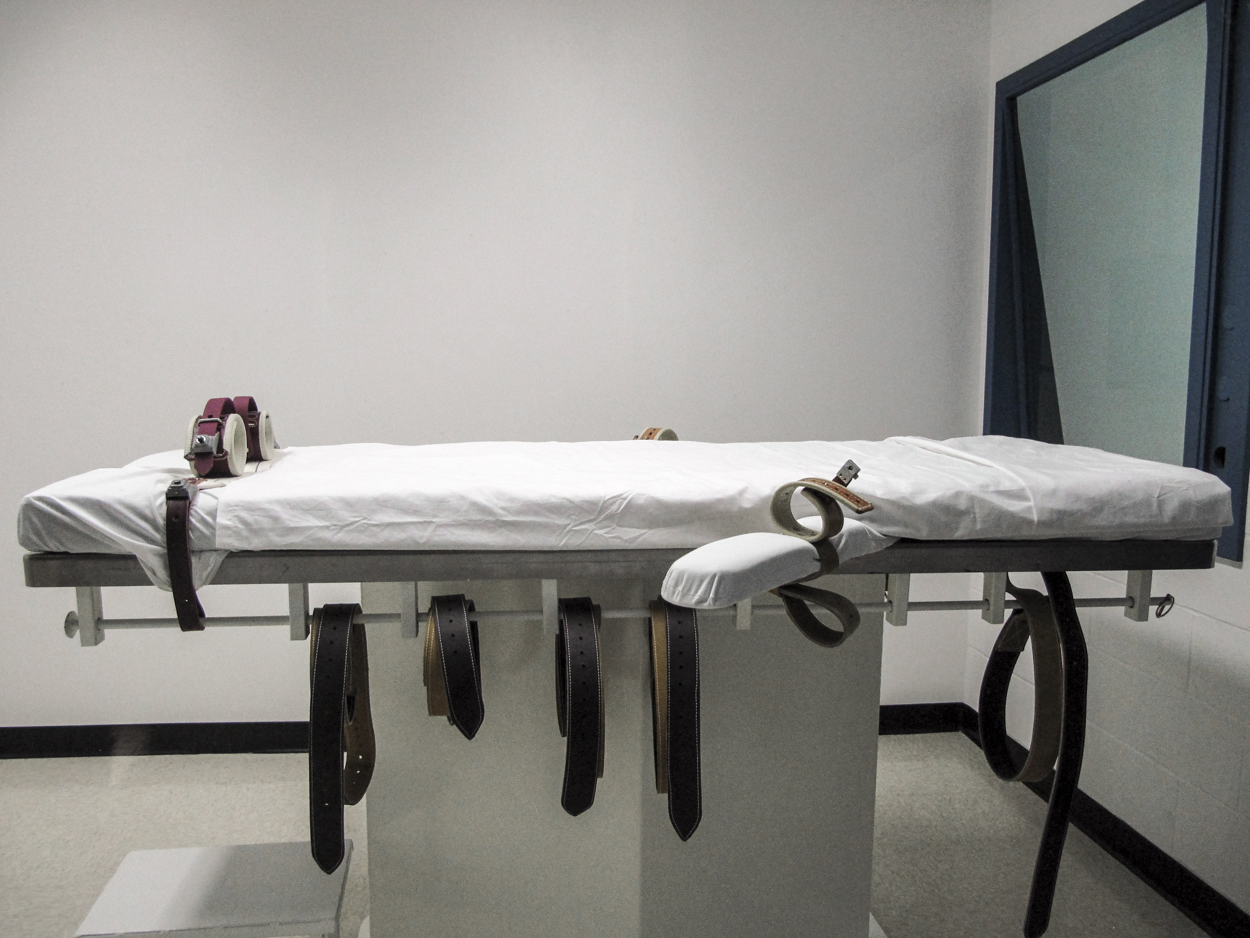Nebraska's lethal injection chamber at the State Penitentiary in Lincoln, Neb. On May 27, Nebraska became the 19th state to repeal the death penalty. (Nate Jenkins—AP)