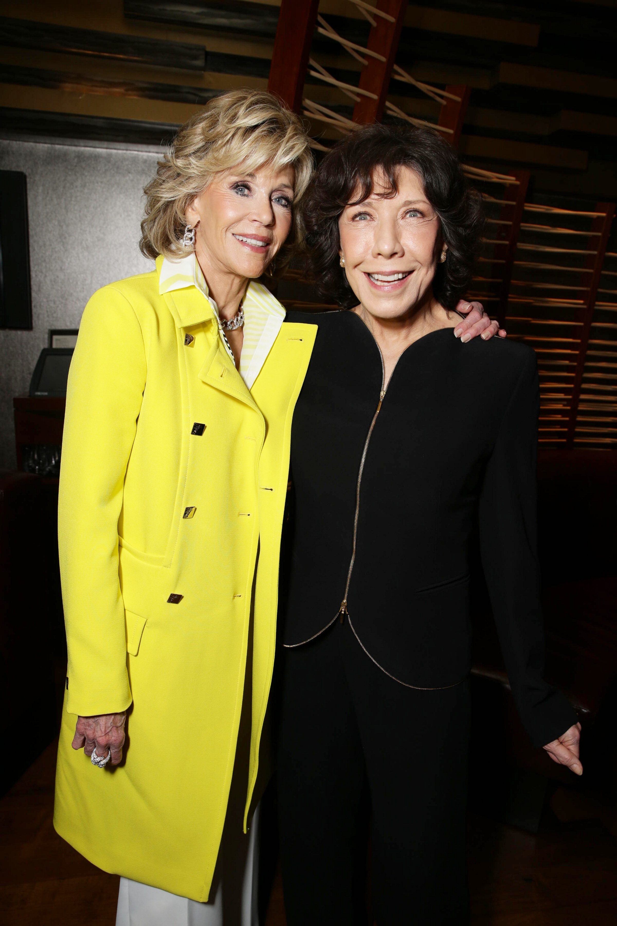 Jane Fonda and Lily Tomlin at the World Premiere of "Grace and Frankie" in Los Angeles on April 29, 2015. (Eric Charbonneau—Invision for Netflix/AP)