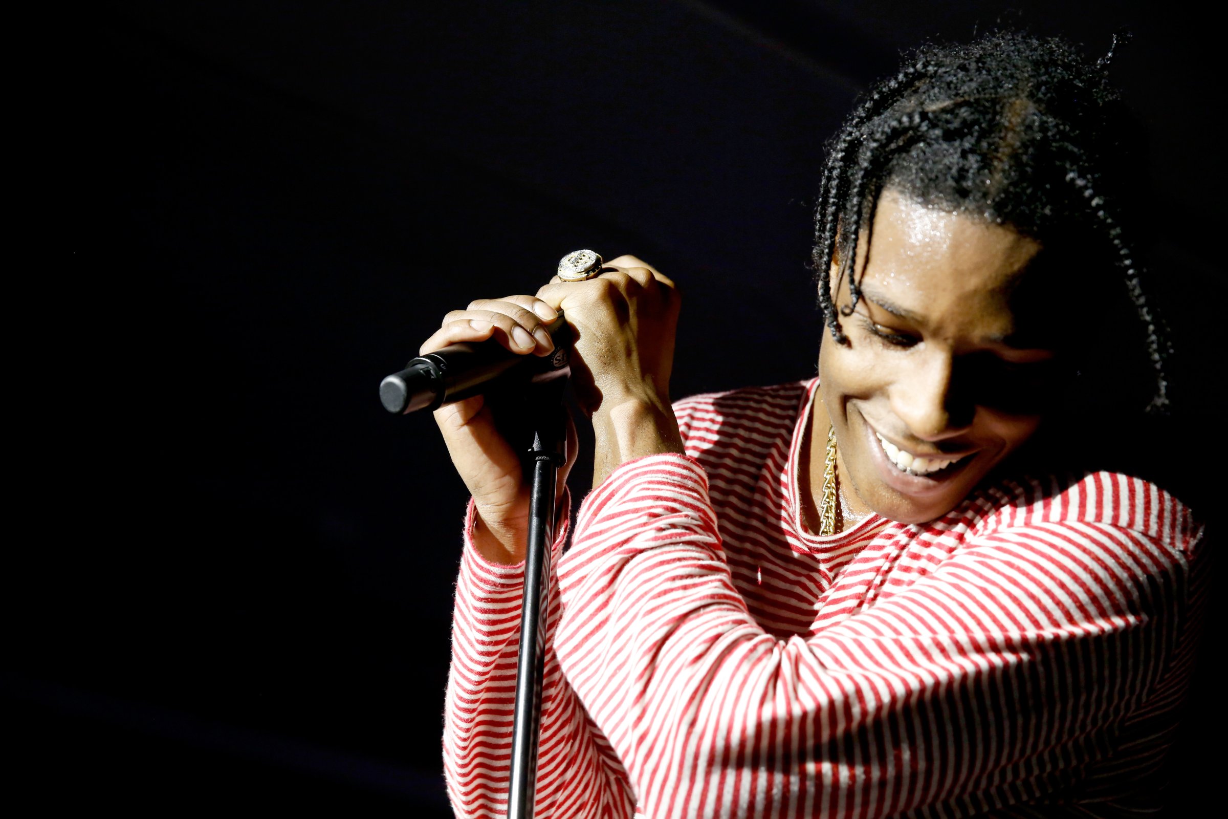 Rapper ASAP Rocky performs onstage at the Samsung Milk Music Lounge featuring A$AP Rocky on March 19, 2015 in Austin.