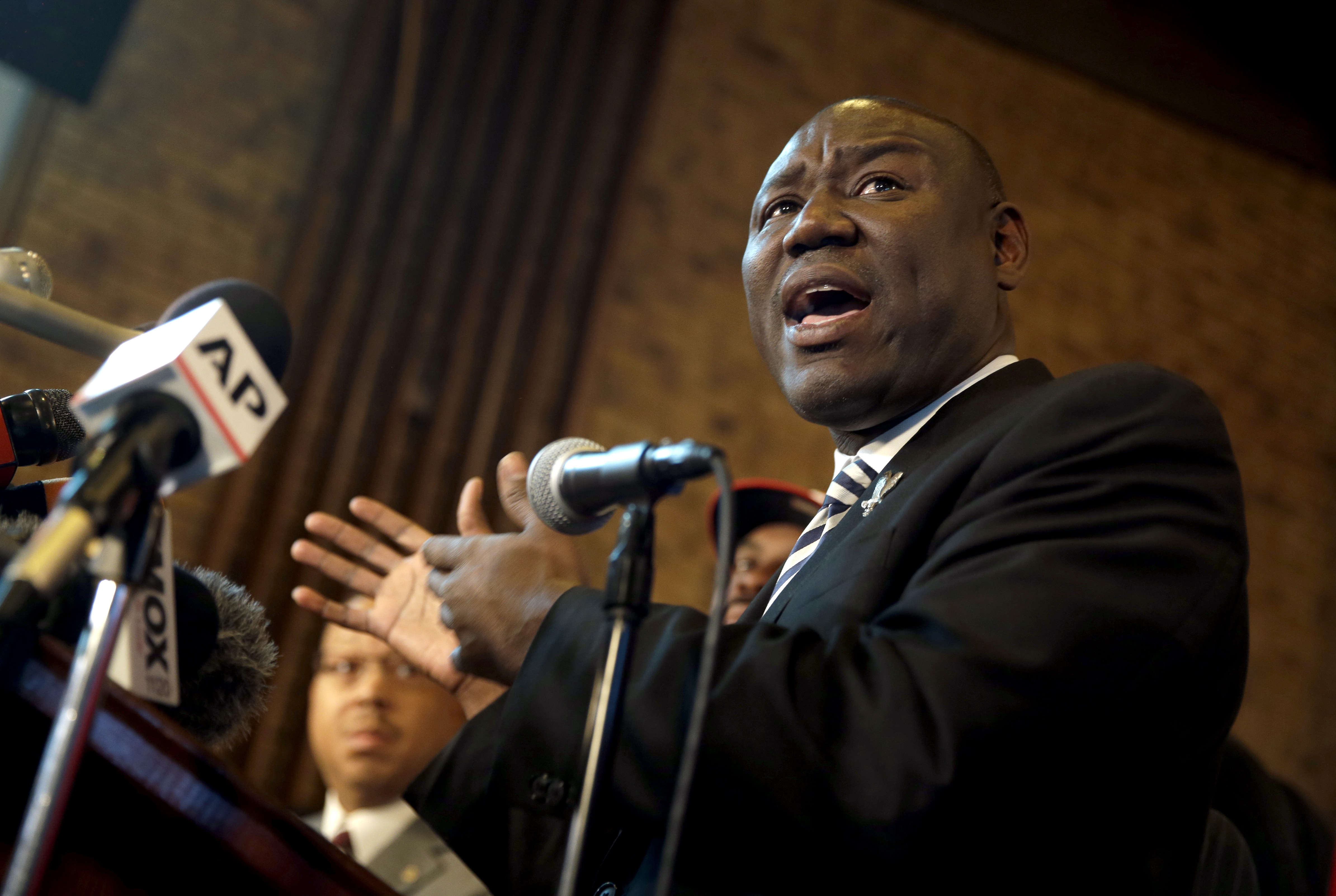 Attorney Benjamin Crump speaks during a news conference at Greater St. Mark Church on Nov. 25, 2014, in St. Louis County, Mo. (Jeff Roberson—AP)