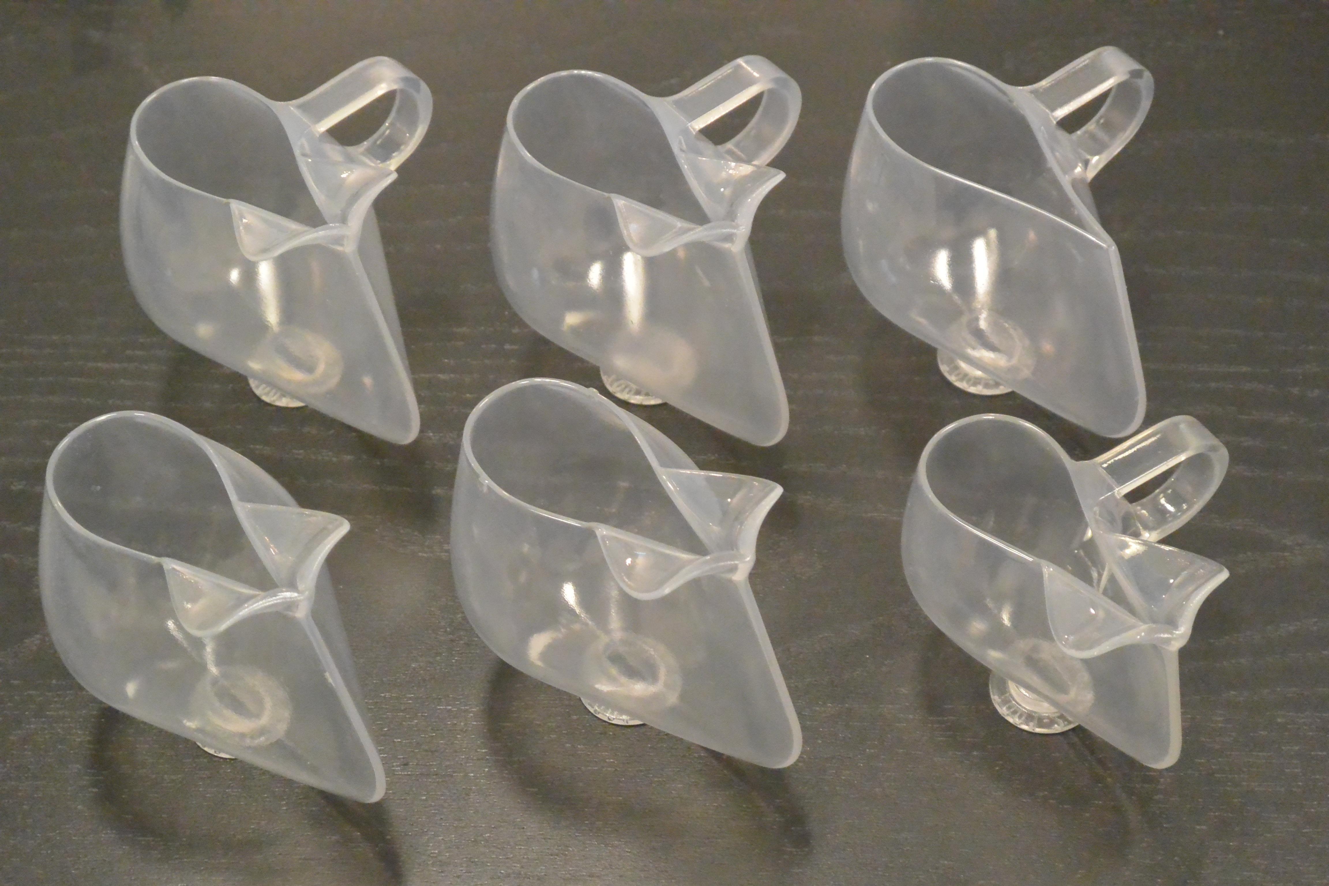 Six Space Cups as delivered to NASA January, 2015 for the Capillary Effects of Drinking in the Microgravity Environment (Capillary Beverage) investigation.