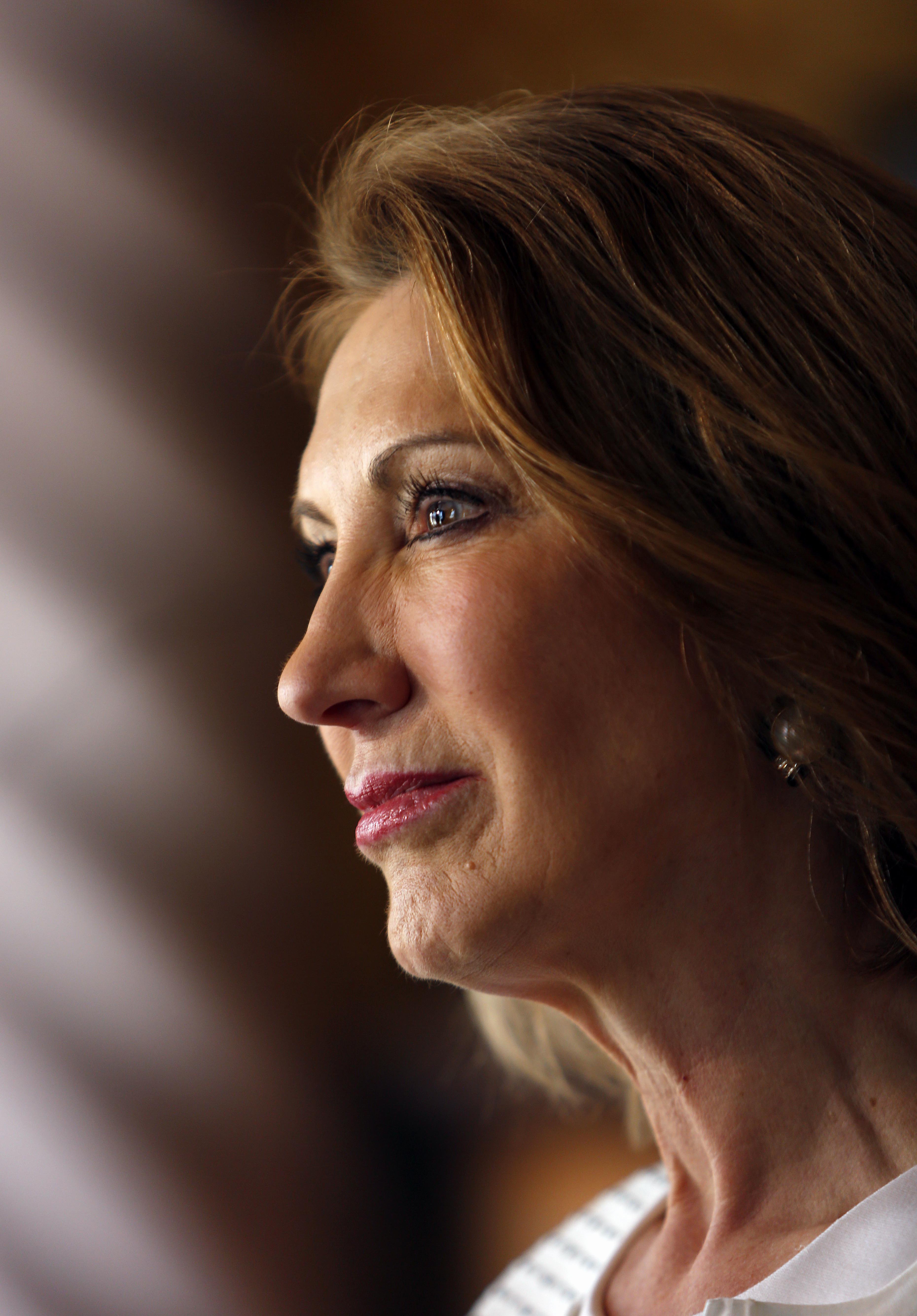 Republican presidential candidate, former Hewlett-Packard  CEO Carly Fiorina is seen at a luncheon hosted by the Derry Republican Town Committee on May 26, 2015, in Derry,NH.