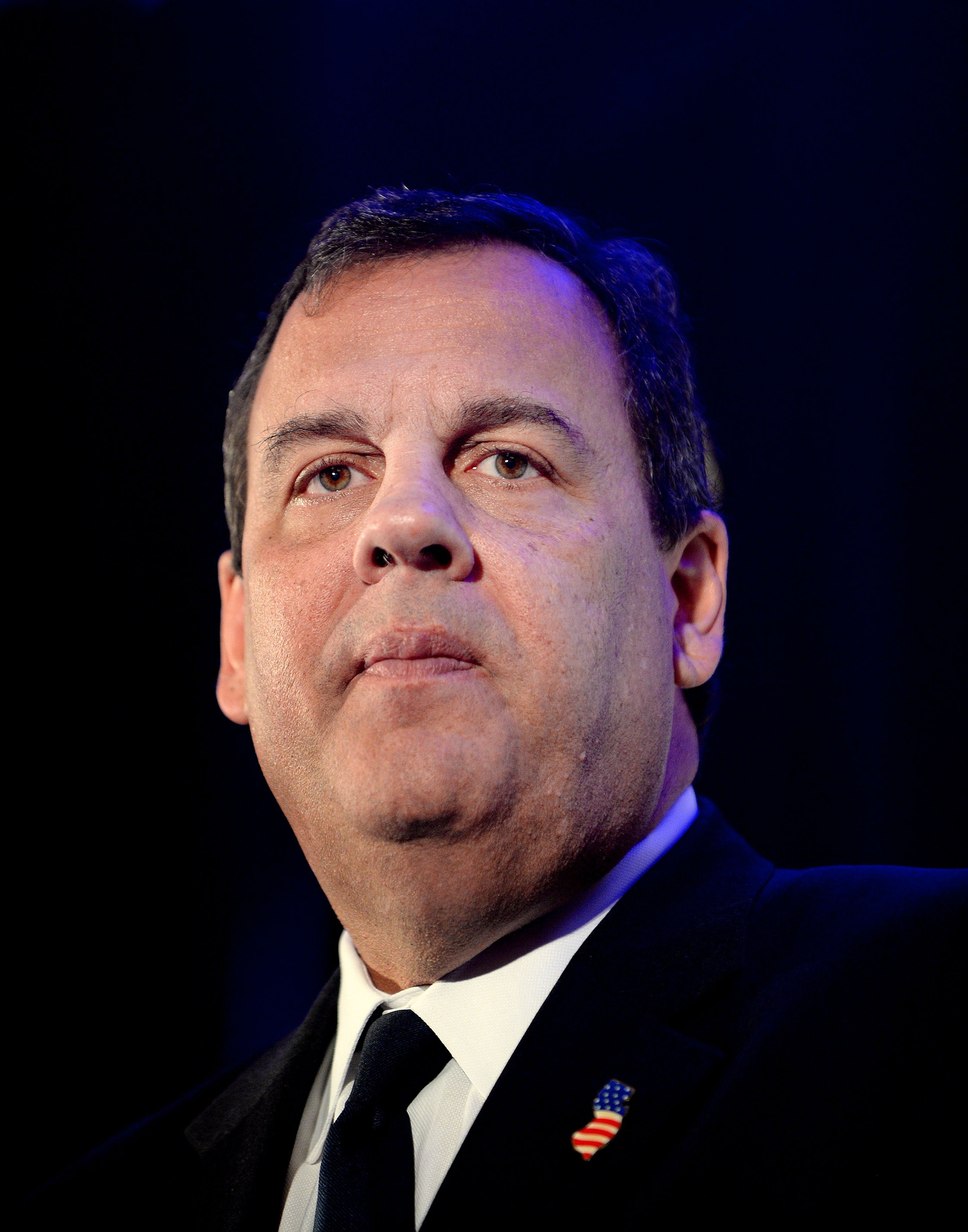 New Jersey Governor Chris Christie addresses VA Consumer Electronics Association during a Leadership Series discussion at the Ritz-Carlton on May 1, 2015 in McLean, Virginia.