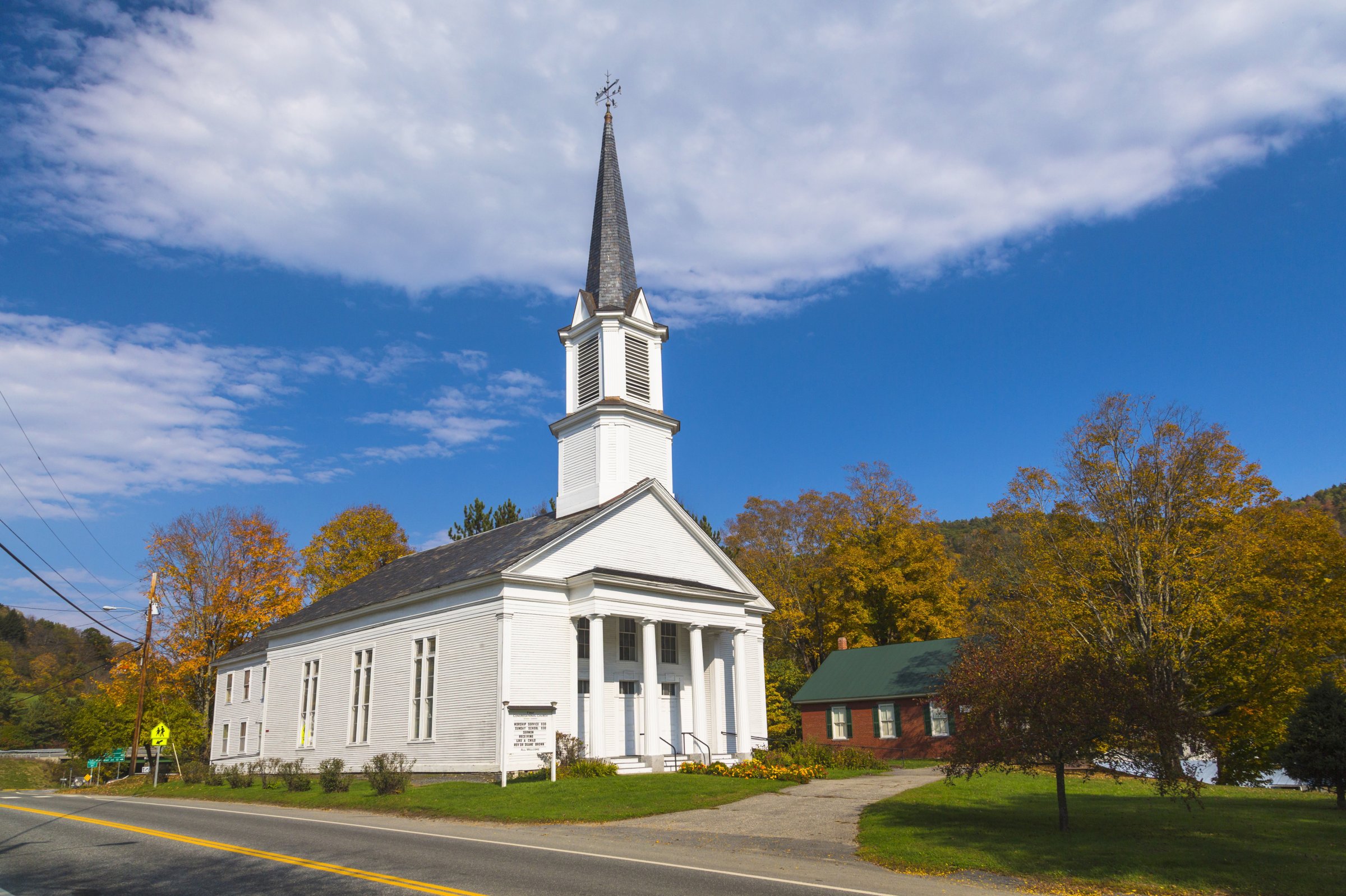USA, Vermont, Sharon, Sharon Congregational Church