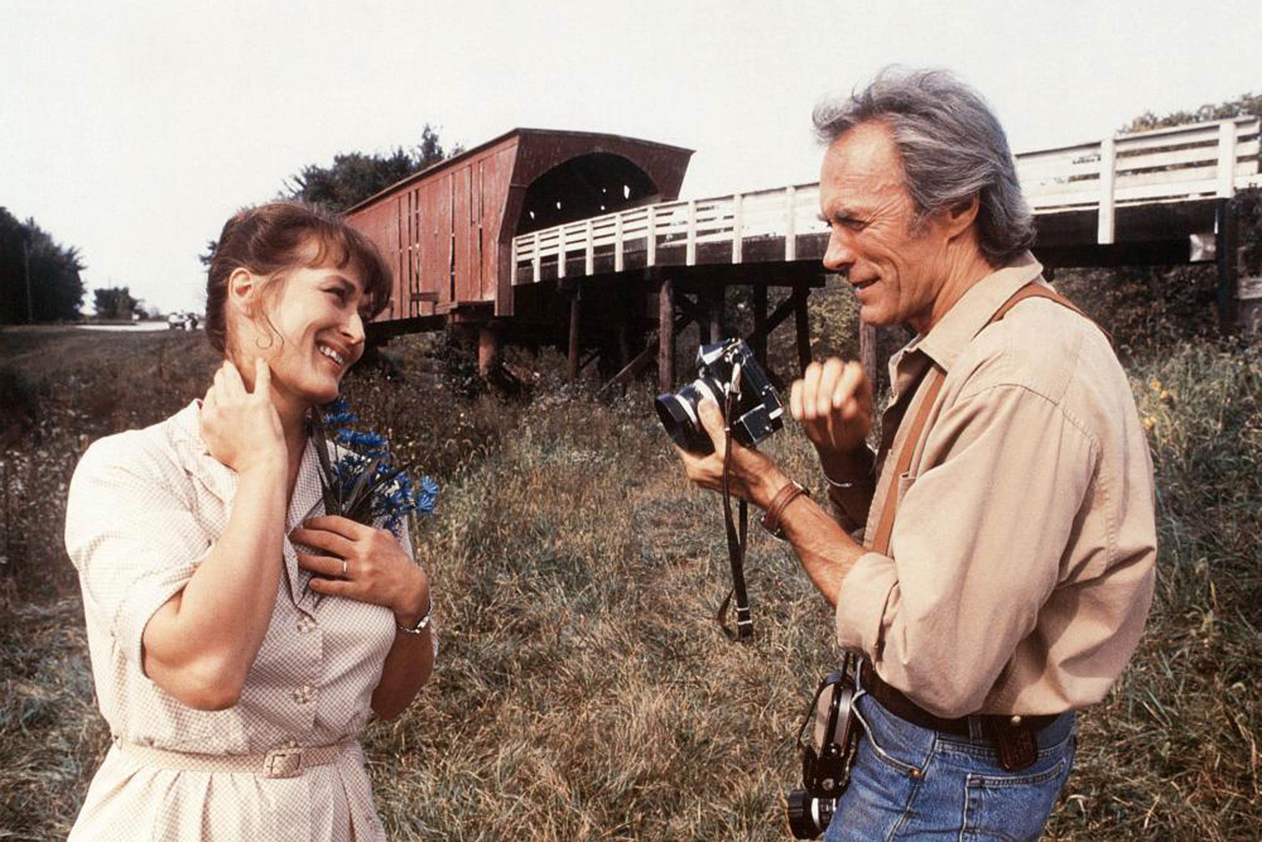 The Bridges of Madison County, 1995 When Bruce Beresford was fired, Eastwood took the job of directing himself and Meryl Streep (an Oscar nomination for Best Actress) in this film version of Robert James Waller's best-seller about an incandescent, three-day affair between a roving photographer and an Iowa farm wife. He told TIME's Richard Schickel that he didn't have to waste a lot of energy looking for his character.  I've been that guy,  he said, referring to a detached and wandering period in his young manhood;  years of being lost  on the American back roads, unable to define what he was looking for. Those years, those feelings are long gone, but other aspects of that young guy still cling to him; he remains restless, self-sufficient, with a large tolerance for his own company and an equally large indifference toward the good opinion of strangers.  I've always had the theory,  he once said,  that actors who beg their audiences to like them ... are much worse off than actors who just say, 'If you don't like this, don't let the door hit you in the ass.'