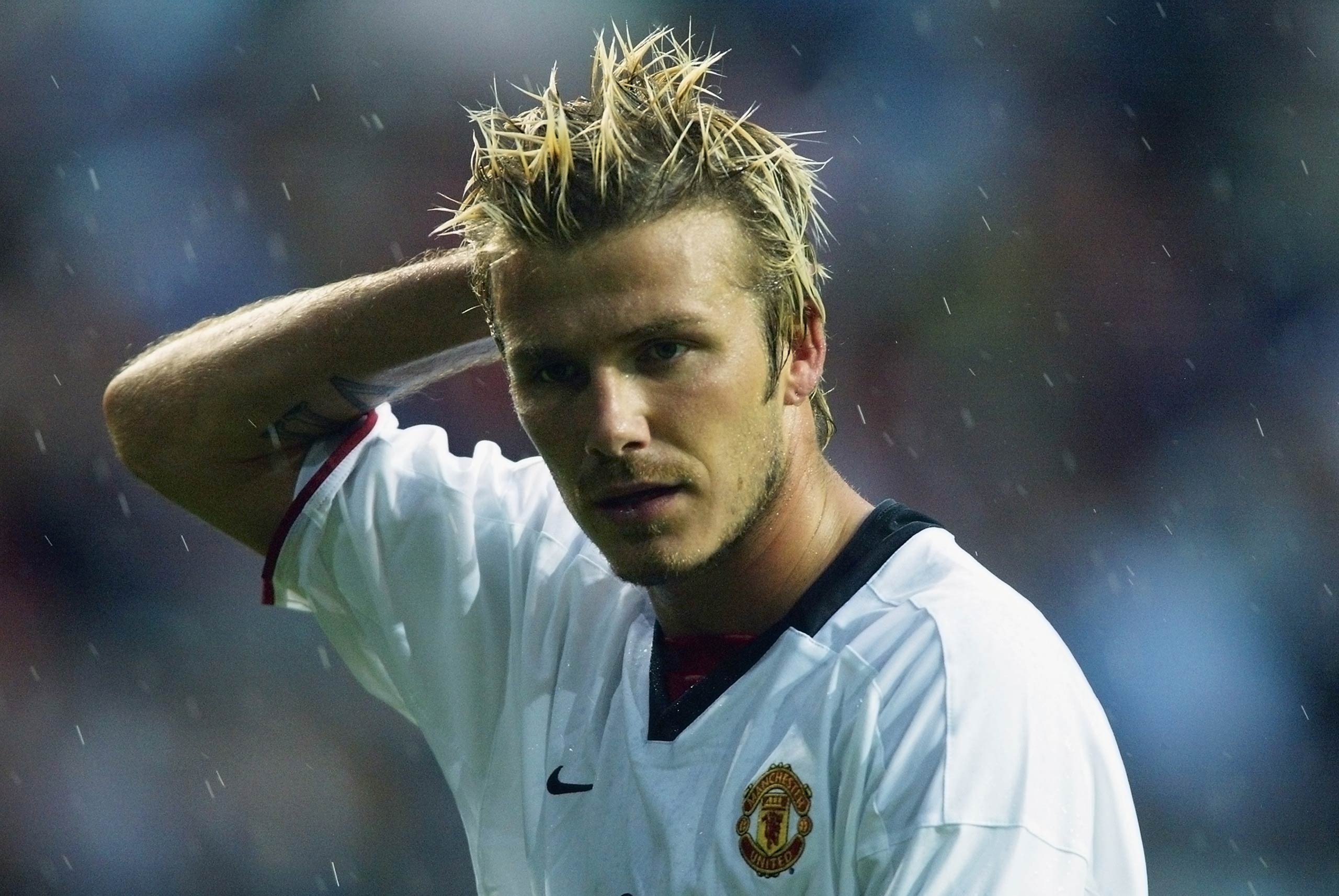 David Beckham of Manchester United plays during a Pre-Season Amsterdam Tournament match between Manchester United and Parma at the Amsterdam ArenA, in Amsterdam, Holland in 2002.