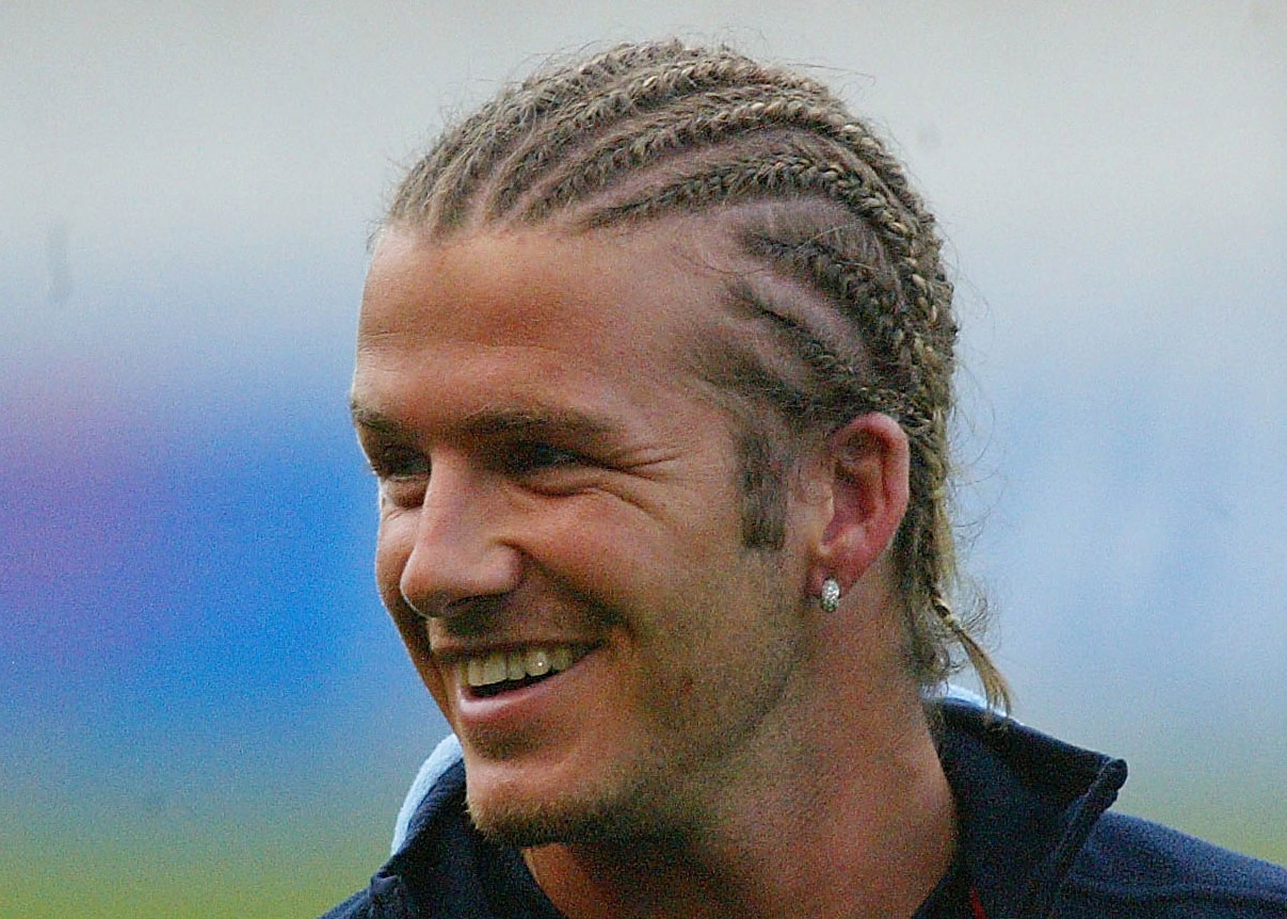David Beckham looks on during the England training session at ADSL Stadium in Durban, South Africa in 2003.