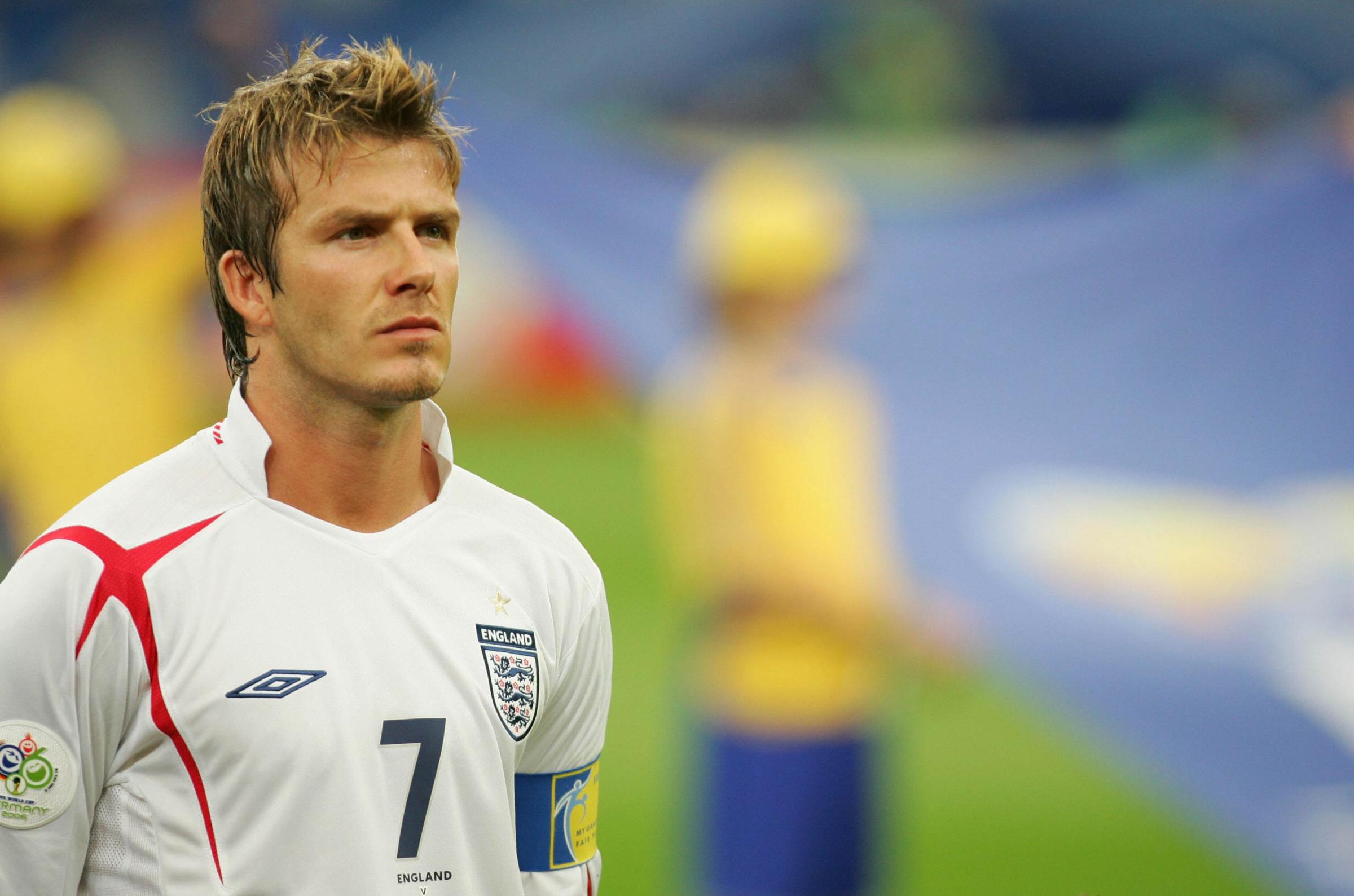English midfielder and captain David Bec