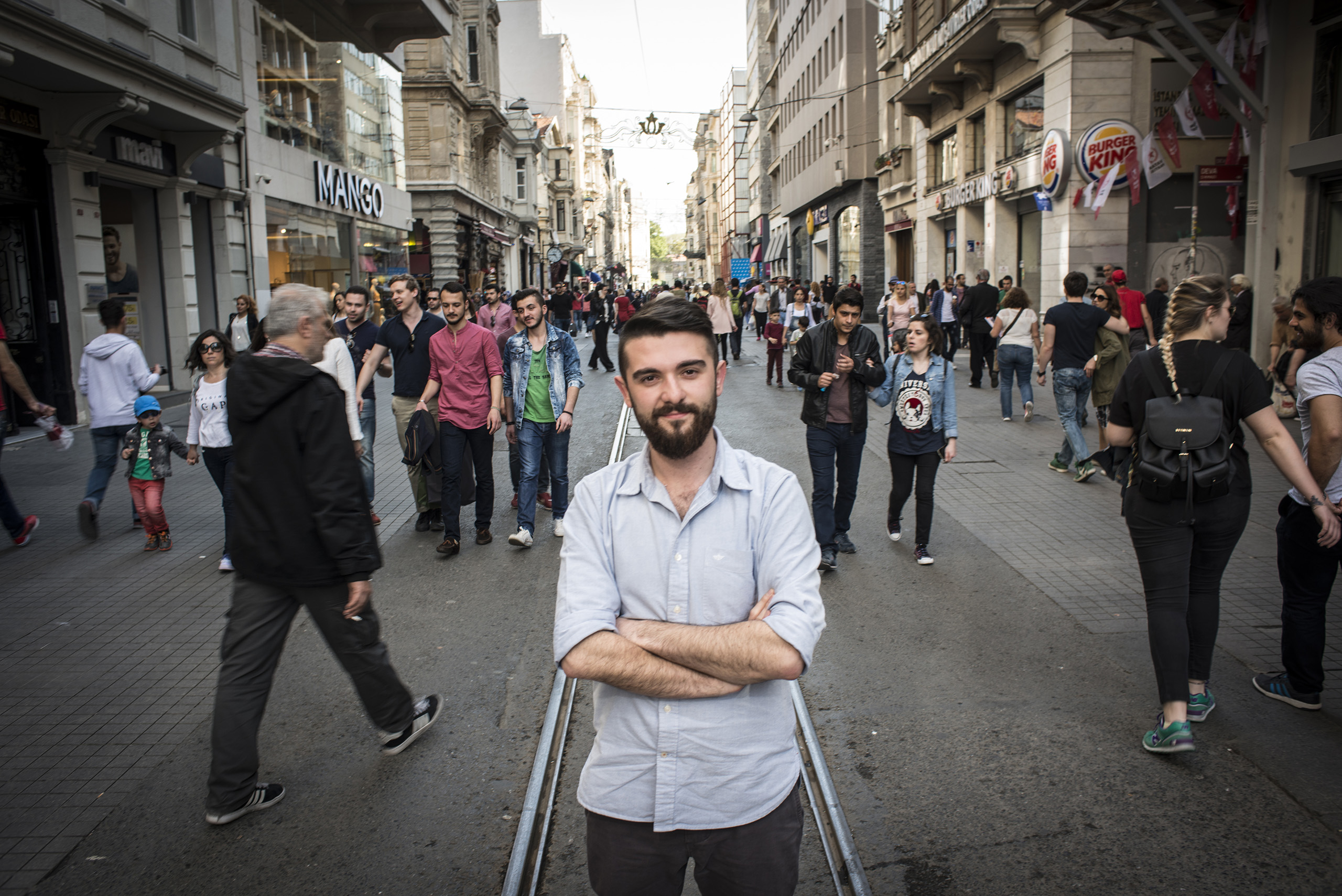 Engin ?nder who cofounded the Turkish citizen journalism platform 140journos. (Monique Jaques for TIME)