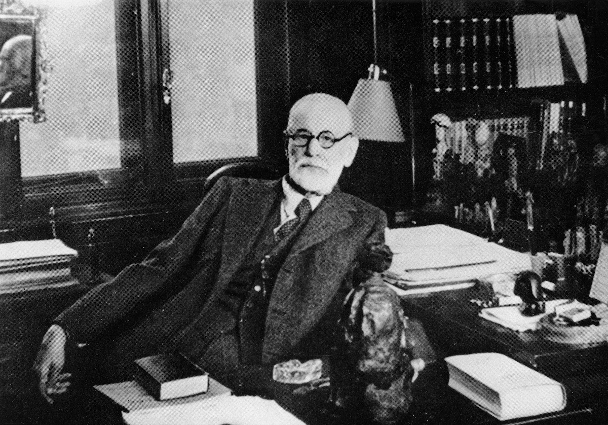 Portrait of  Sigmund Freud (1856 - 1939)  in his study in Vienna, in the 1930s. (Authenticated News / Getty Images)