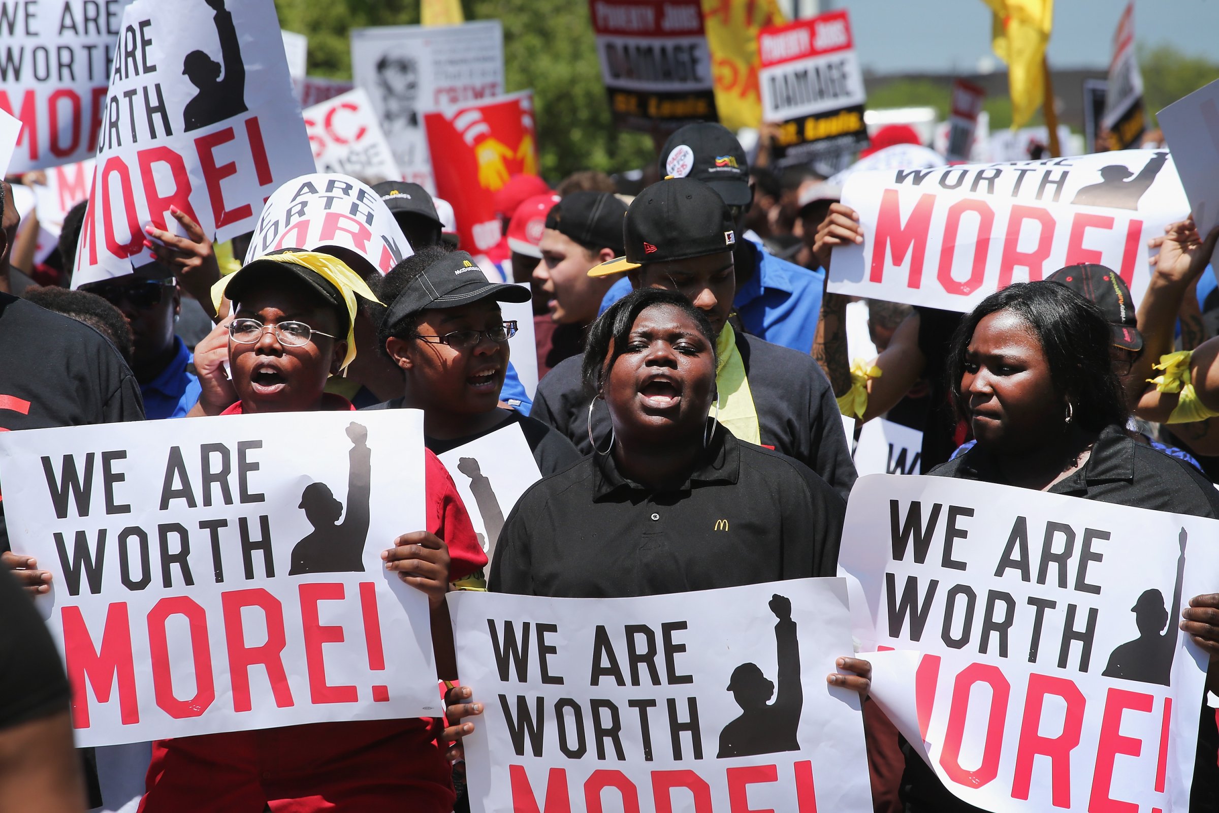 Fast Food Workers Protest For Increased Wages Ahead Of McDonald's Annual Shareholder Meeting