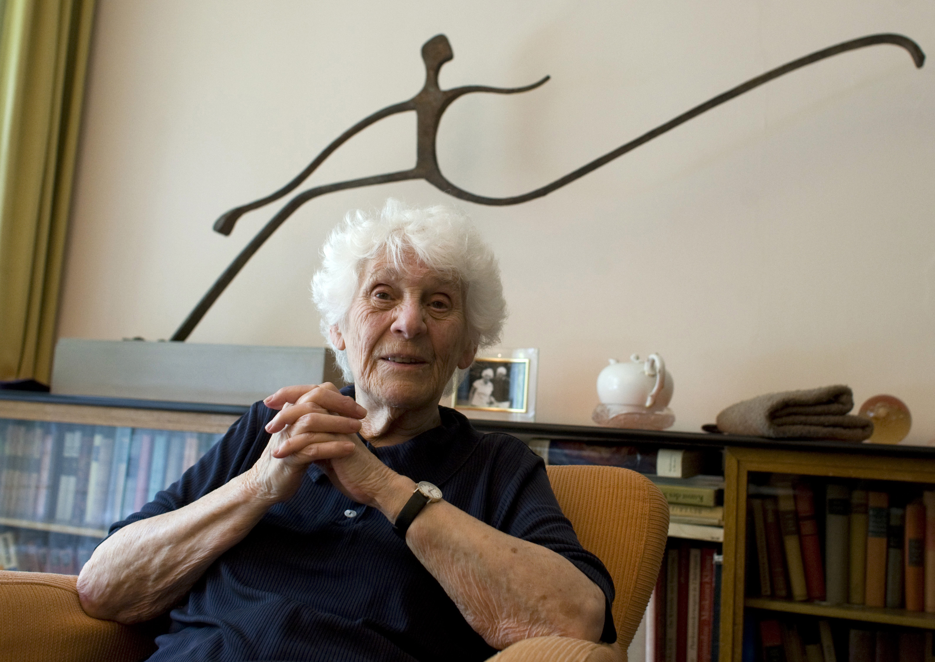 German pediatrician Ingeborg Rapoport, 97, speaks during an interview in her house in Berlin on July 3, 2009. (Thomas Peter—Reuters)