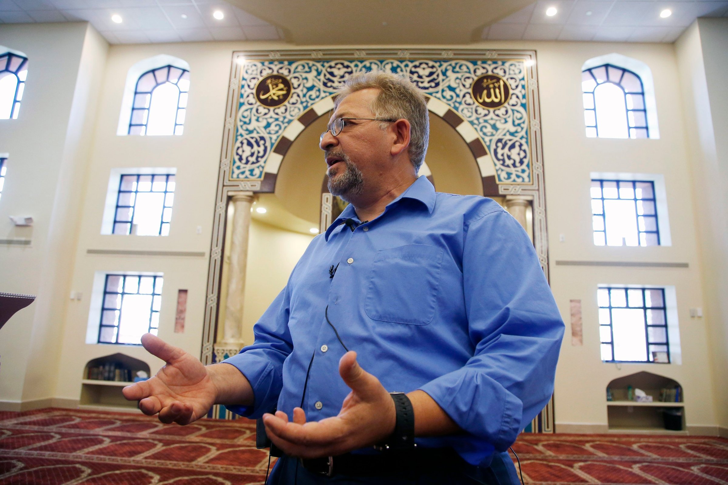 Usama Shami, the president of the Islamic Community Center of Phoenix, speaks at the mosque on May 4, 2015, in Phoenix.