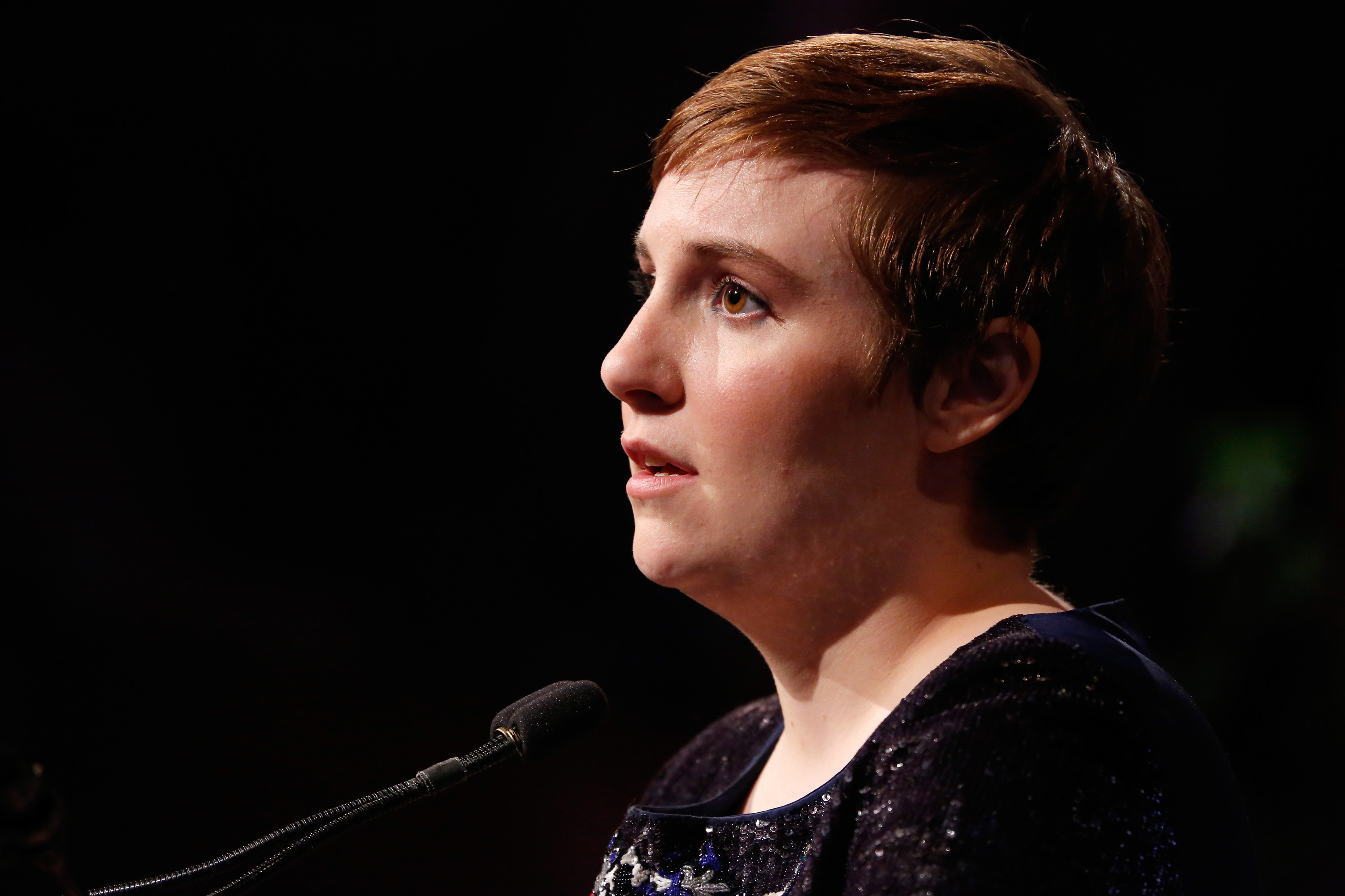 Honoree Lena Dunham speaks onstage at Variety's Power of Women: New York presented by Lifetime at Cipriani 42nd Street on April 24, 2015 in New York City.