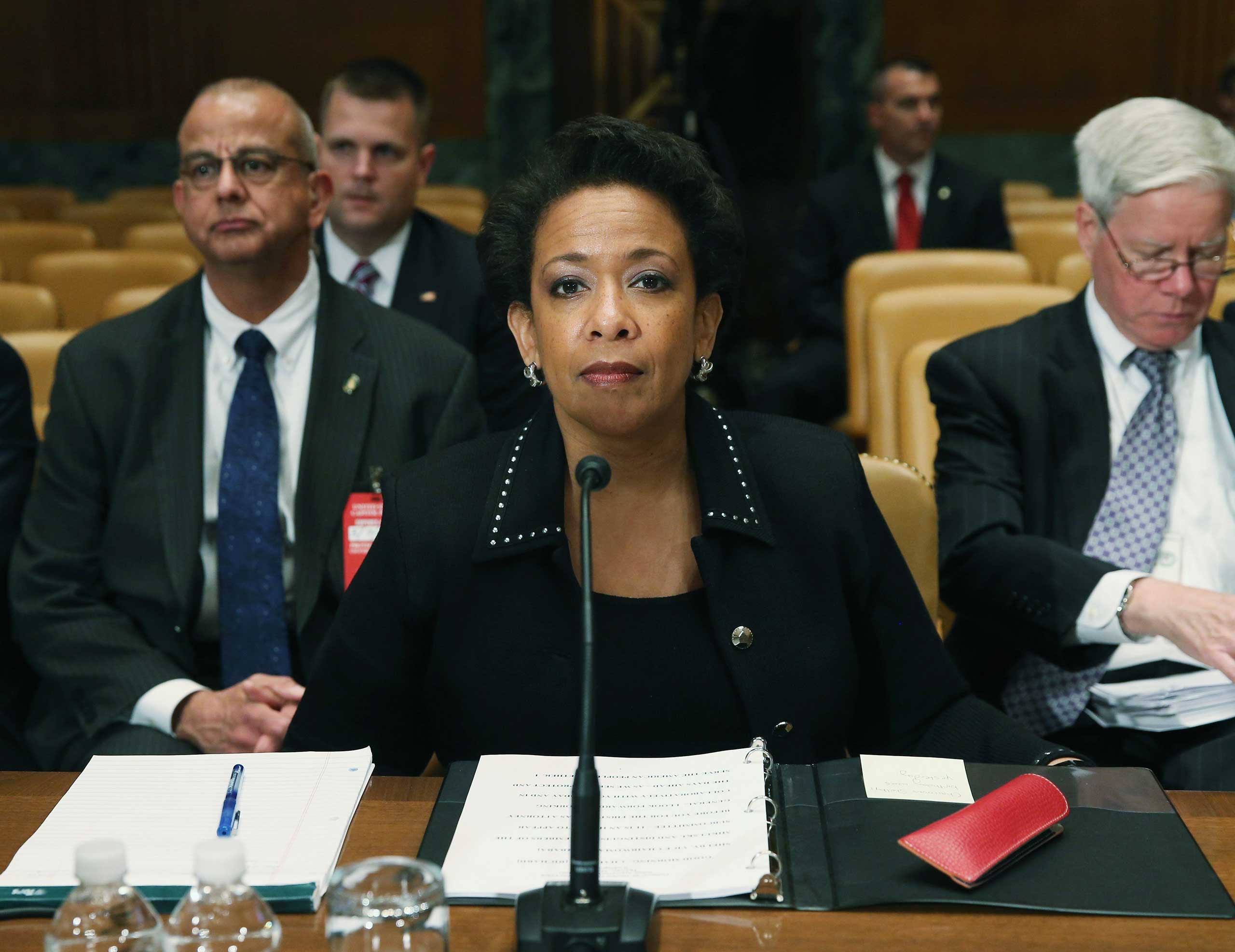 U.S. Attorney General Loretta Lynch appears before the Senate Appropriations Committee on Capitol Hill in Washington on May 7, 2015. (Mark Wilson—Getty Images)