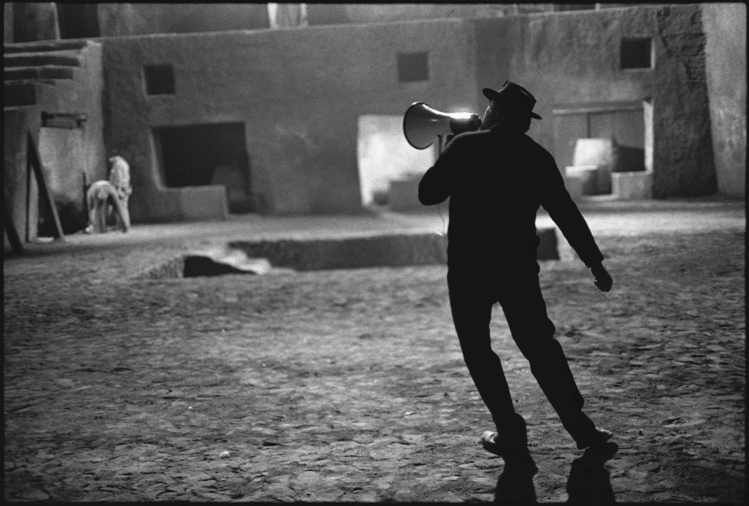 Federico Fellini on the Set of Satyricon, Rome, Italy, 1969